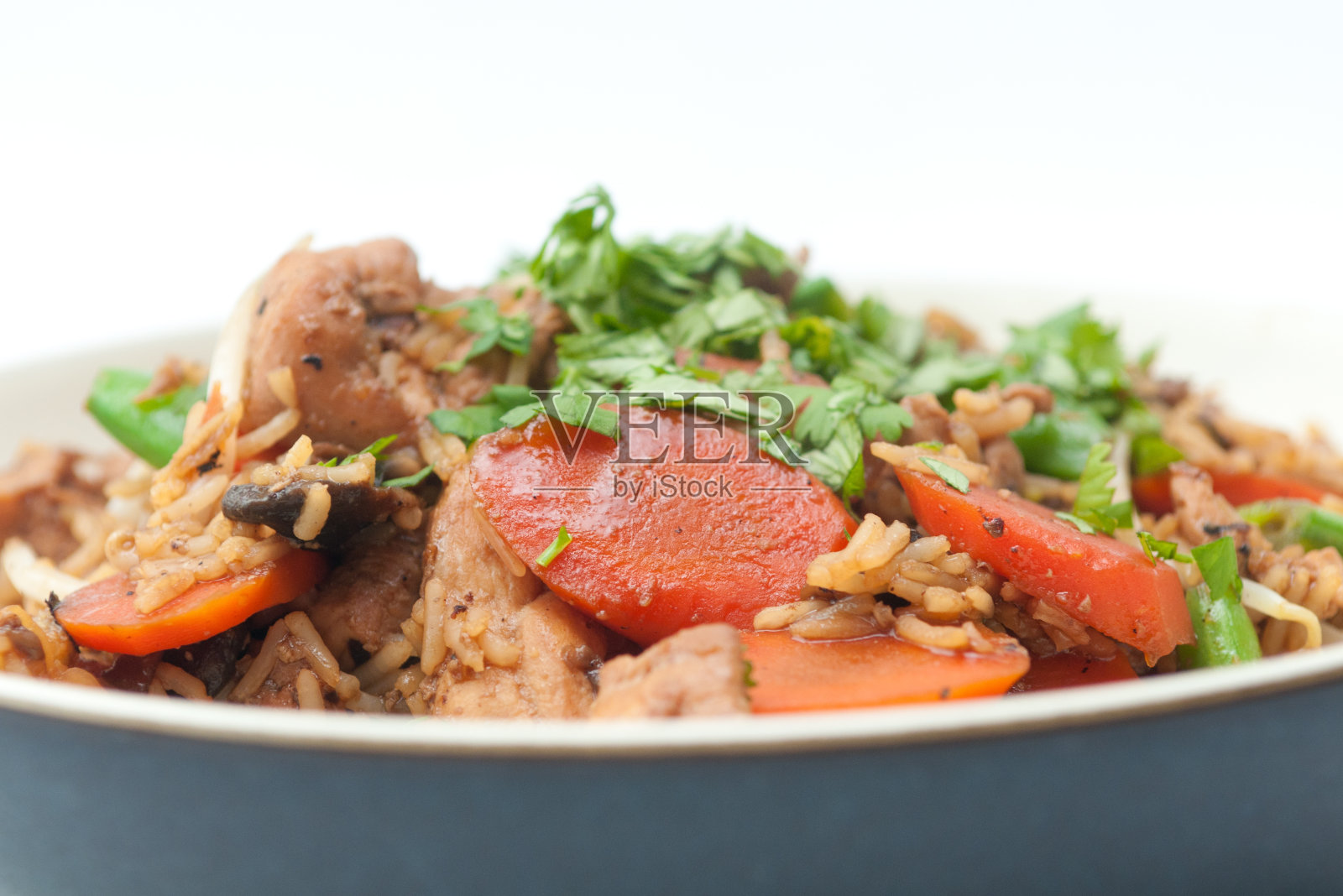 鸡炒饭照片摄影图片