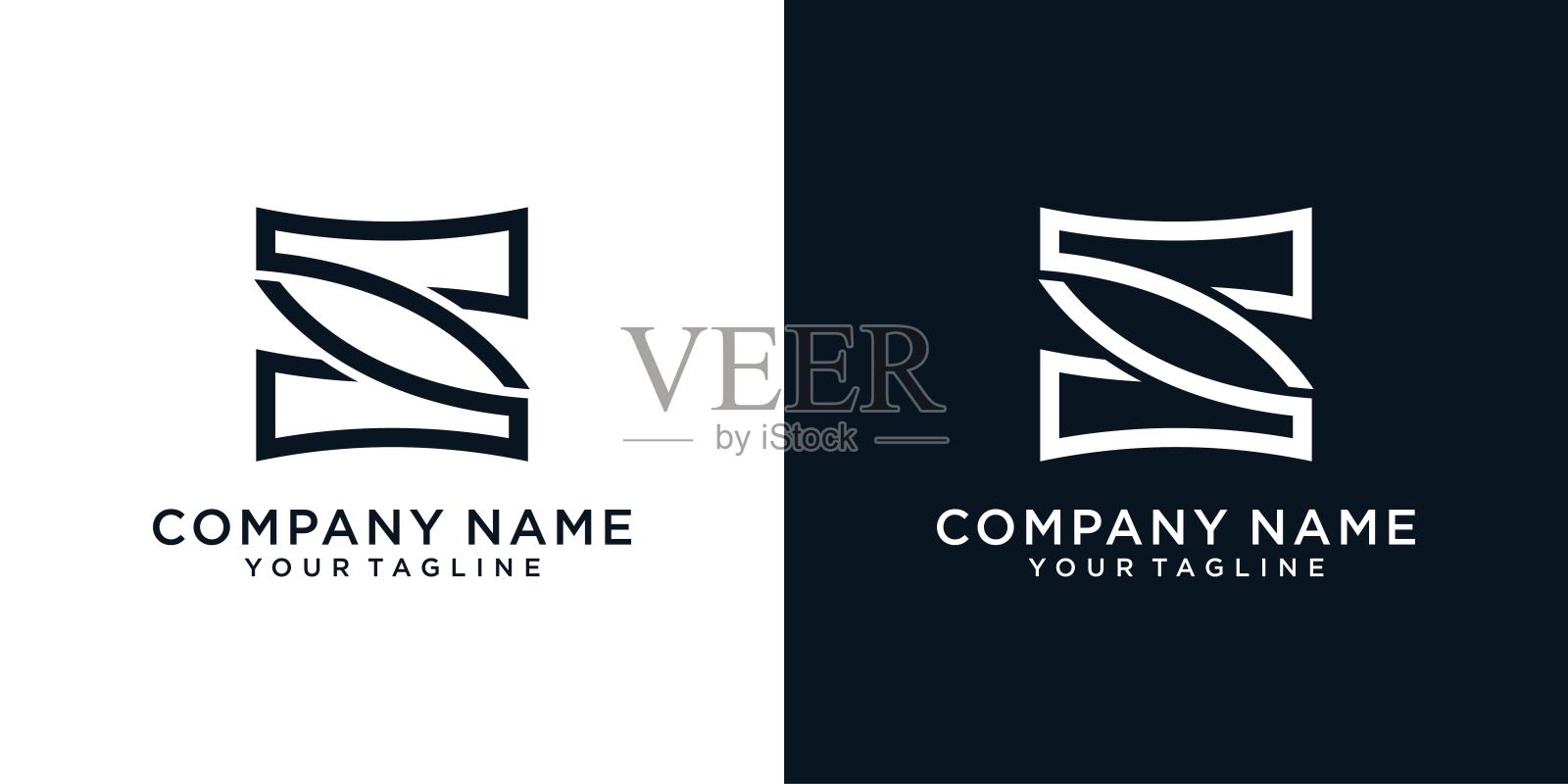 首字母S标志设计概念。年代向量。插画图片素材