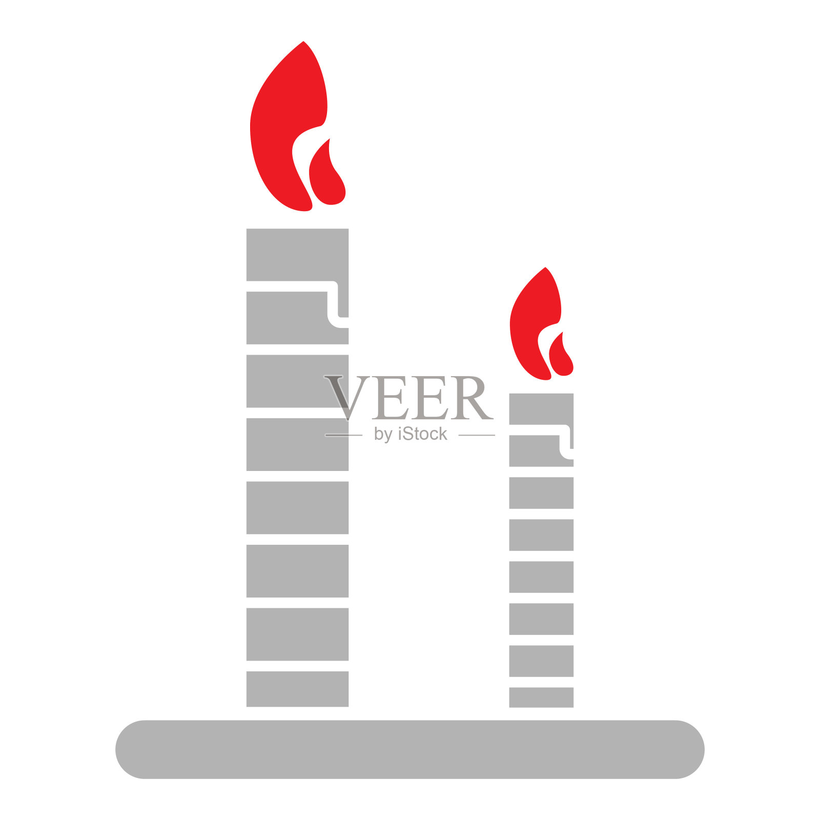 蜡烛图标标志设计模板矢量隔离设计元素图片