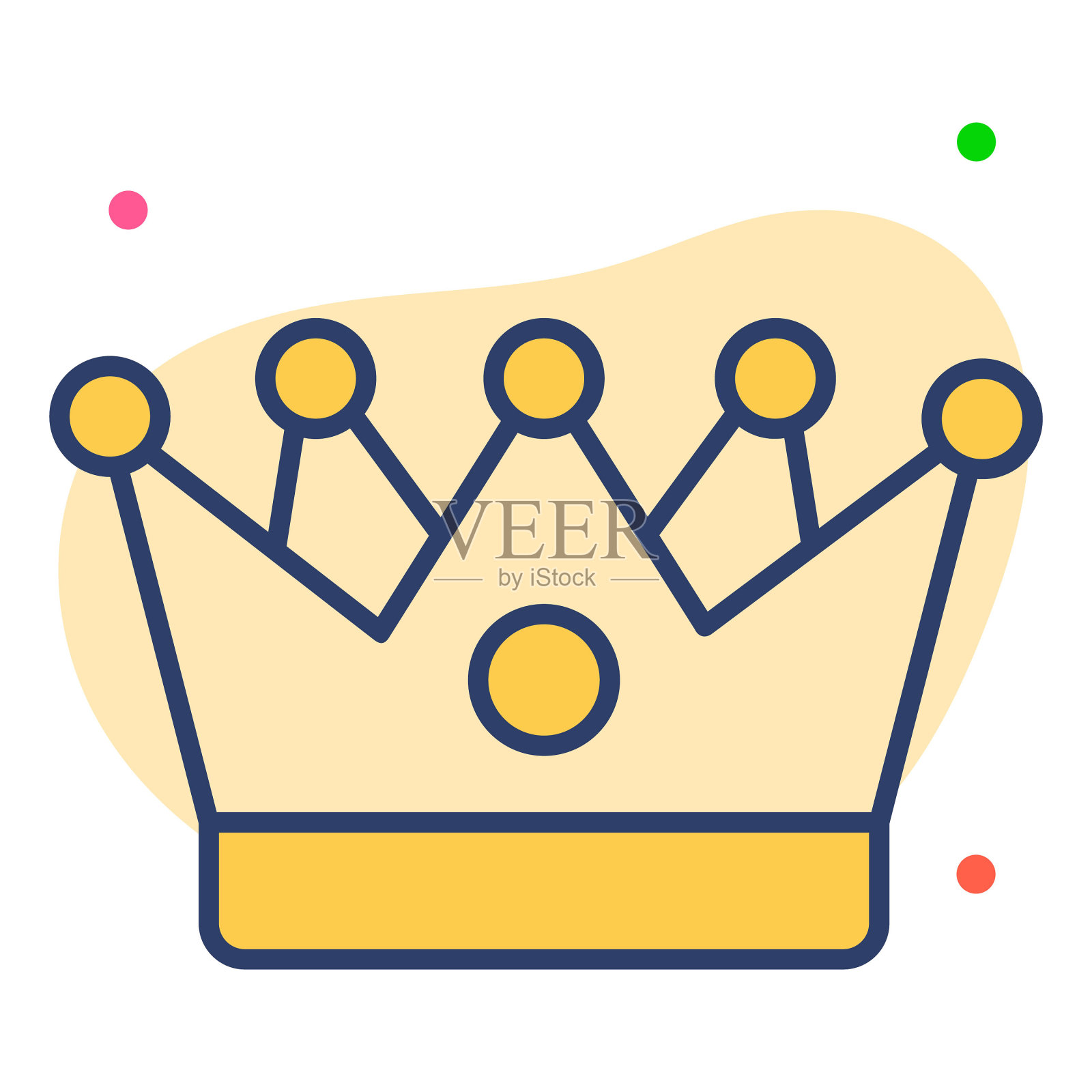 crown财经相关矢量线图标。可编辑笔画像素完美。插画图片素材