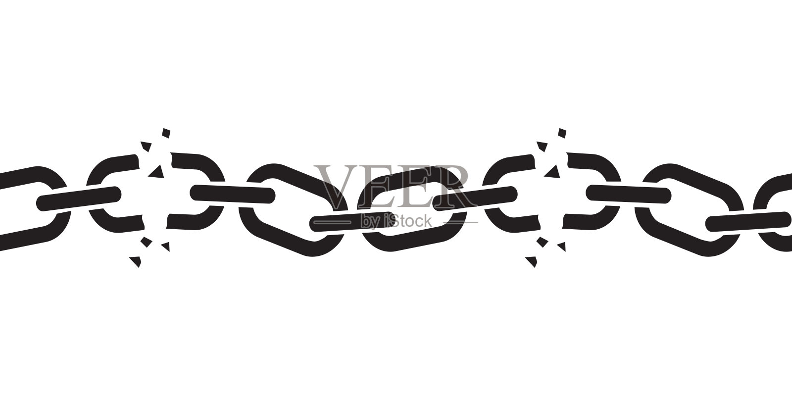 断裂连接金属边框图案插画图片素材