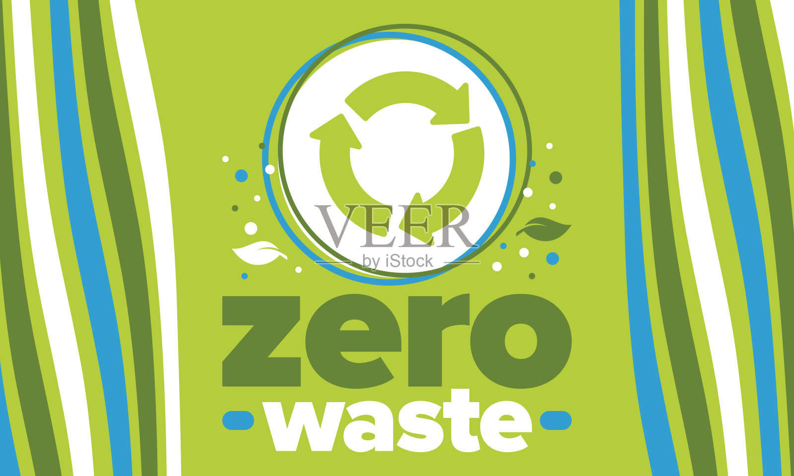 “零浪费”。生态的海报。拒绝和减少。重复使用和循环利用。环保一月。环保生活方式。拯救地球。没有塑料，只有环保袋。矢量图插画图片素材