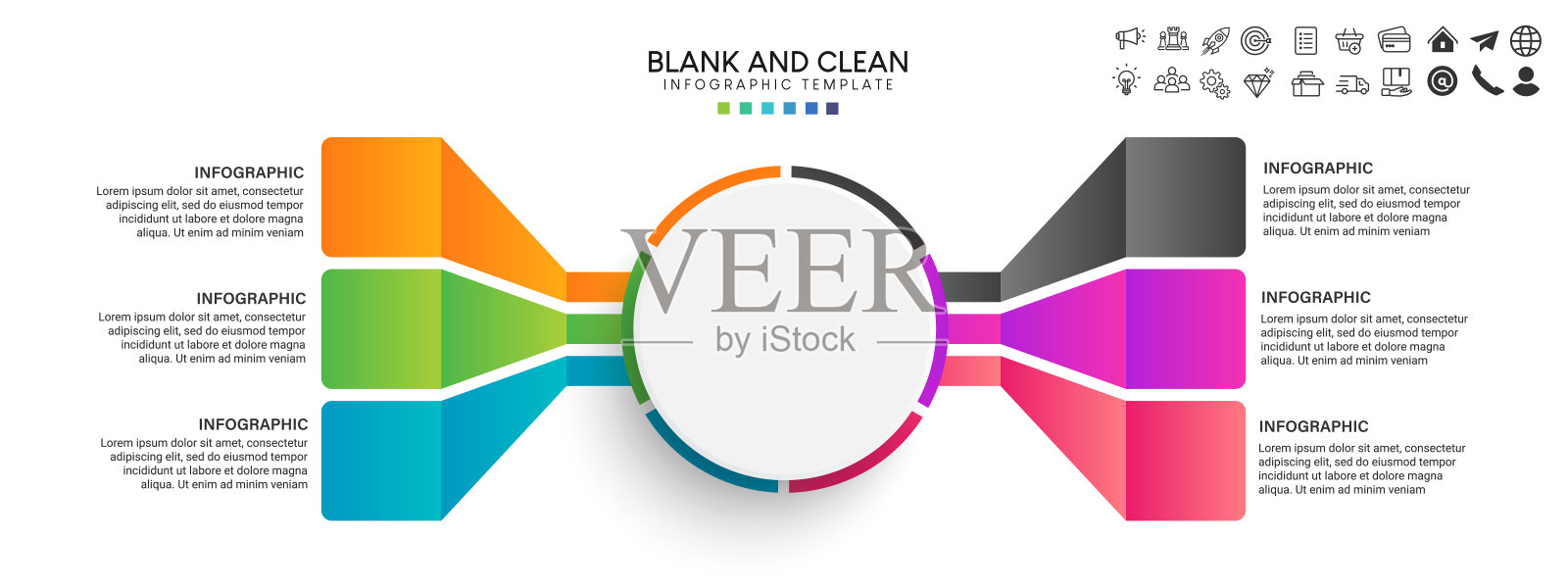 步骤业务时间轴信息图用于数据业务可视化元素背景模板插画图片素材