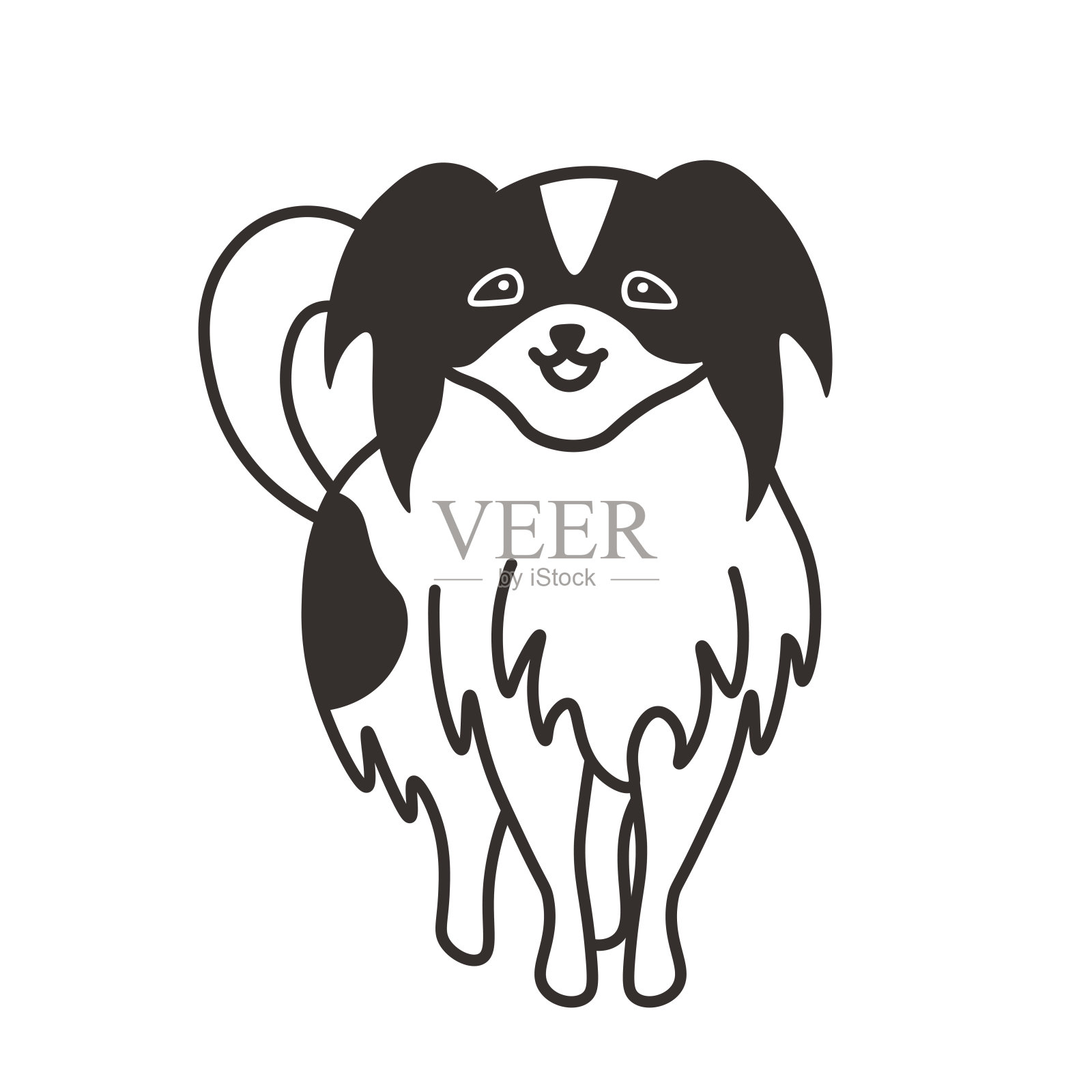 日本Chin涂鸦矢量插图设计元素图片