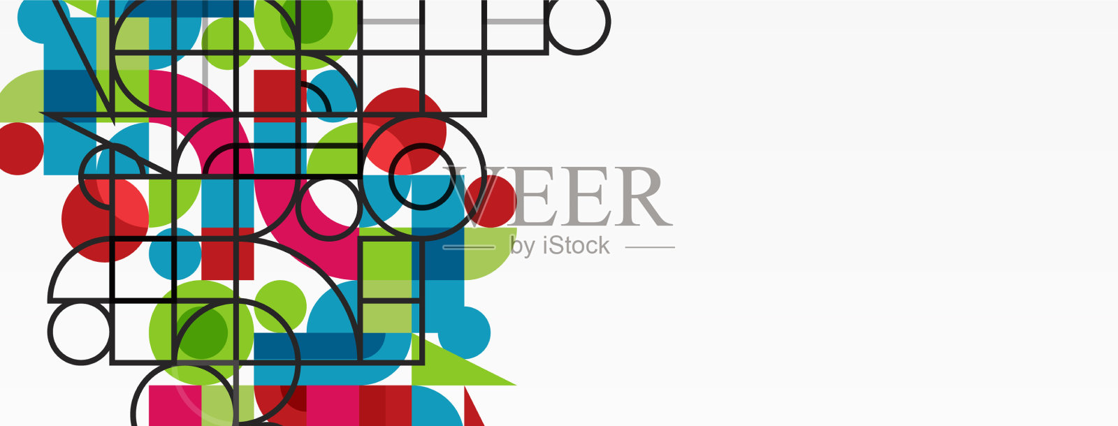 最小的几何抽象背景圆插画图片素材