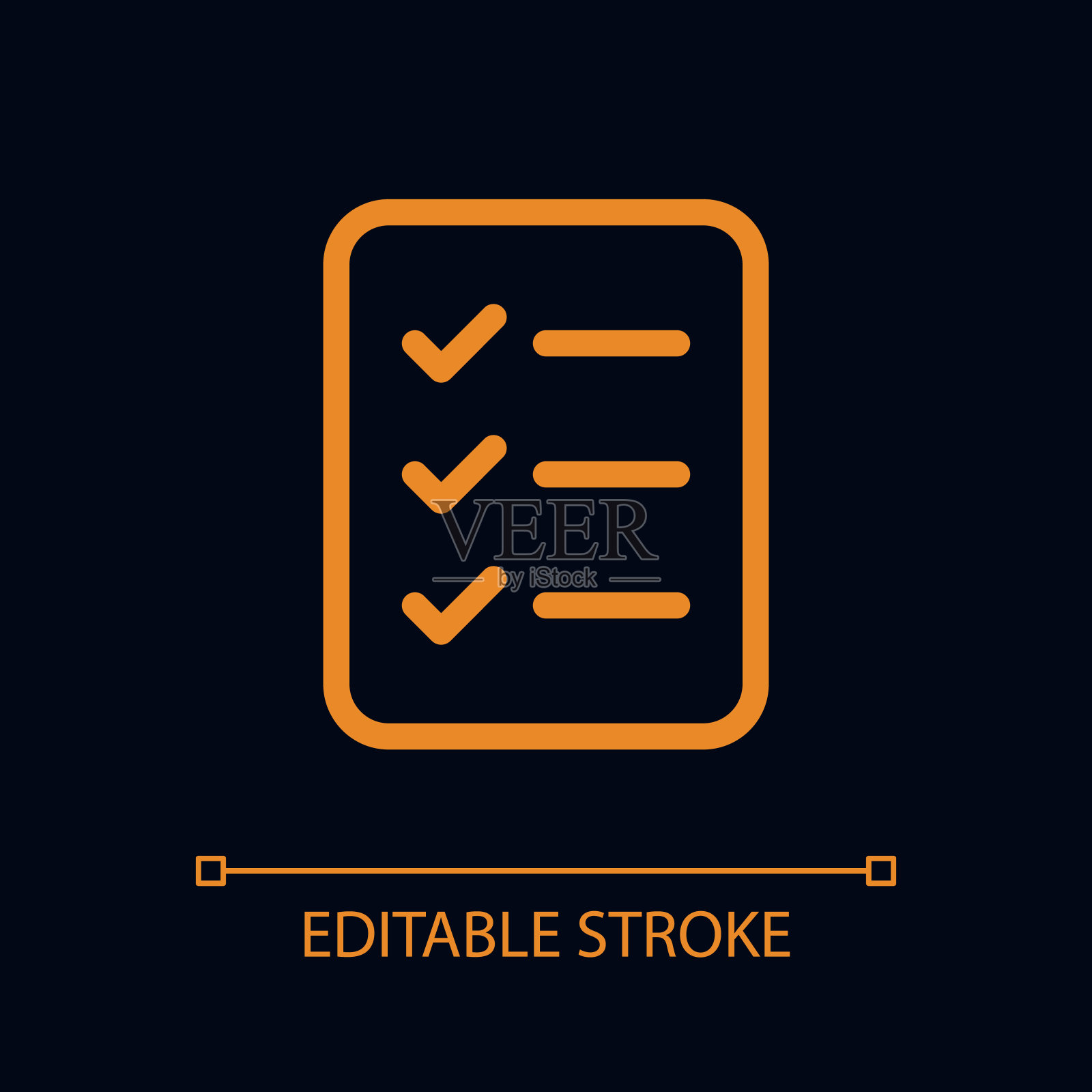 完成的任务清单像素完美的glassmorphism ui图标的黑暗主题插画图片素材