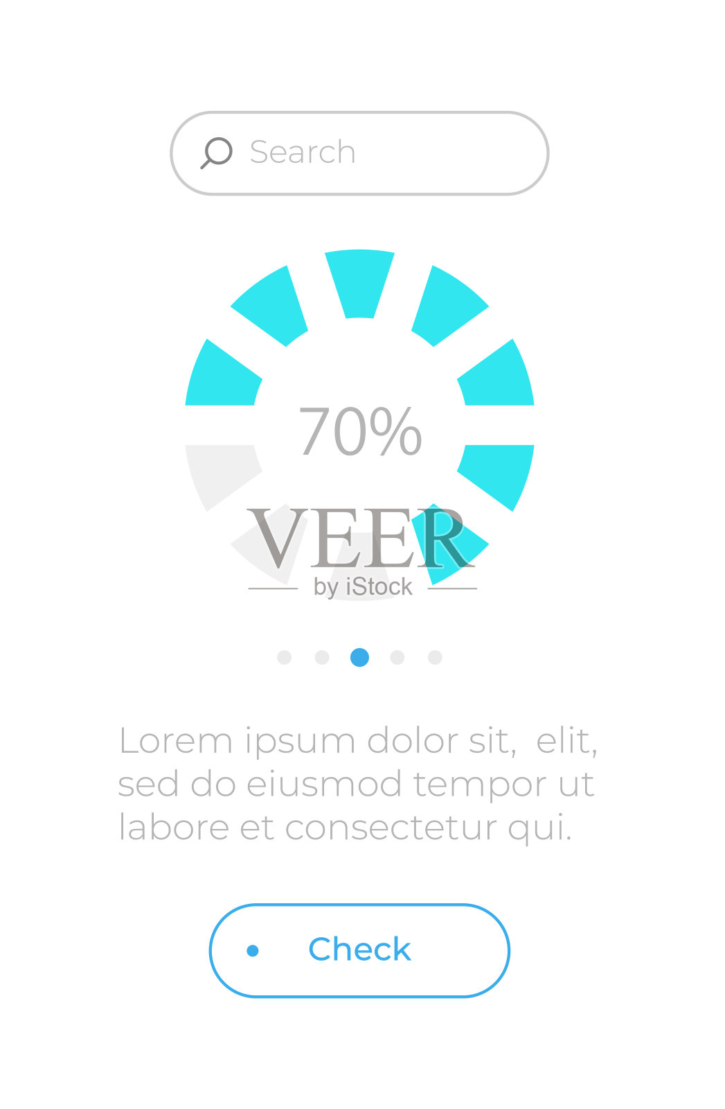 进度圆图UI元素模板插画图片素材