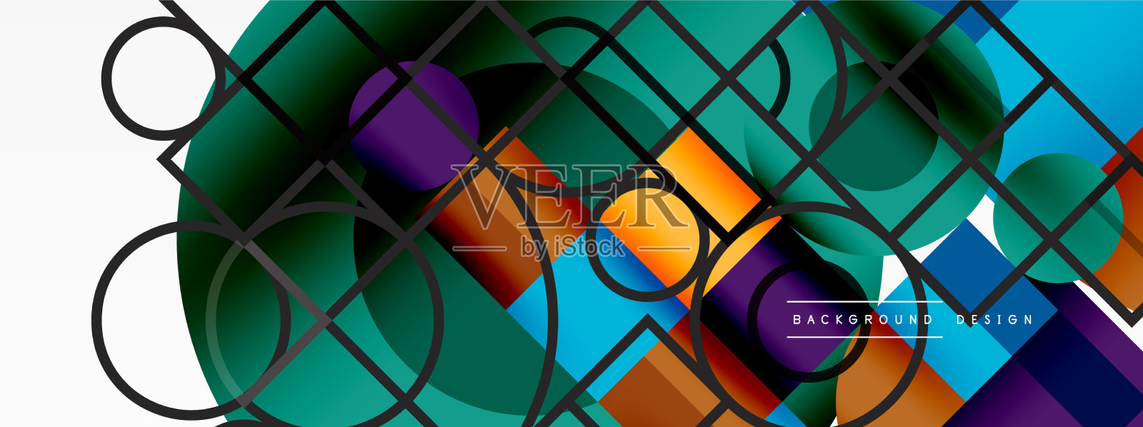 美丽的抽象背景圆三角形插画图片素材