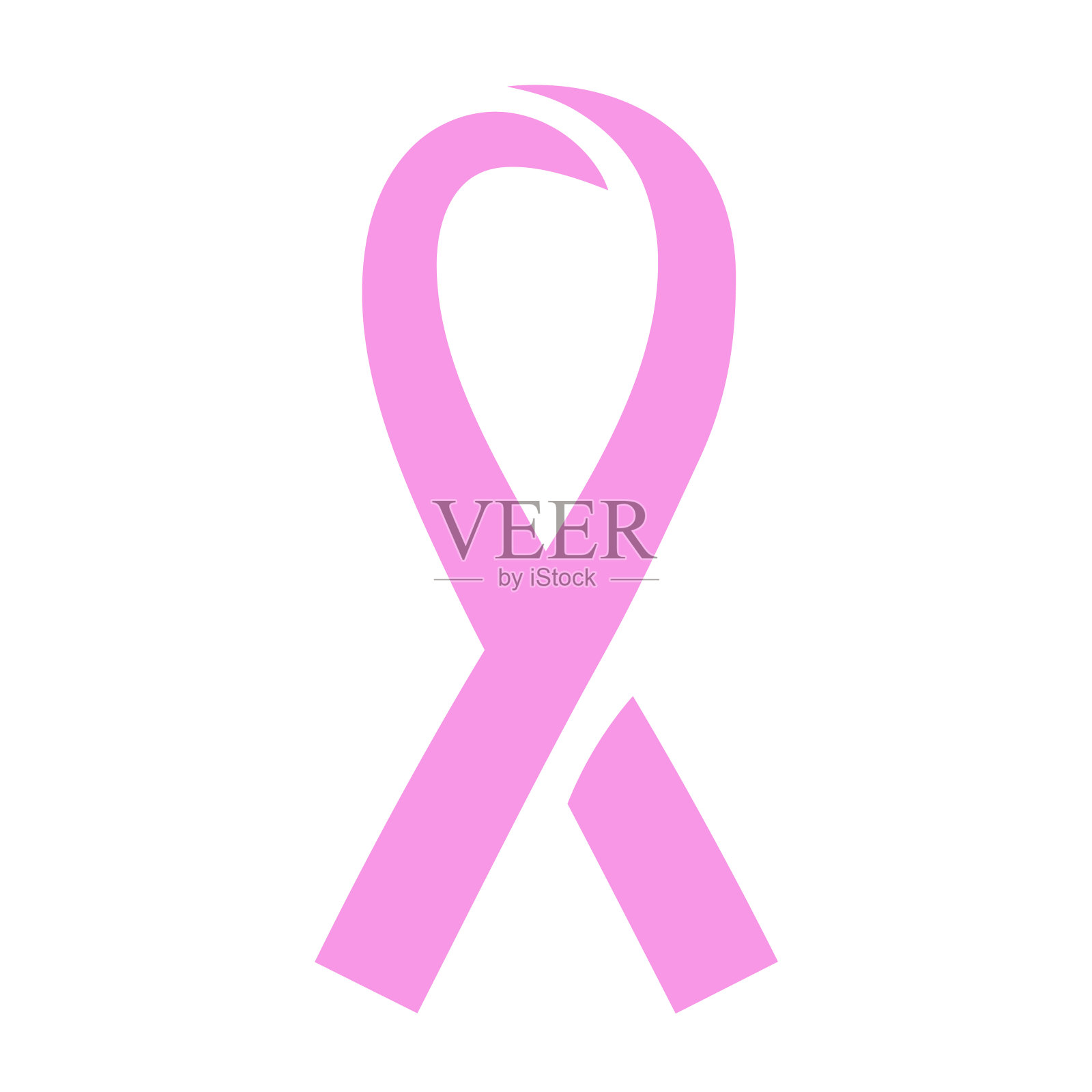 癌症的丝带。意识的象征。平的风格插画图片素材