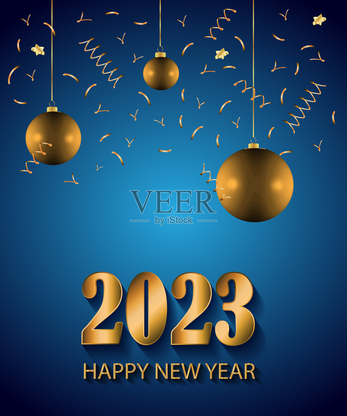 2023新年快乐背景为您的节日邀请、节日海报、贺卡。插画图片素材