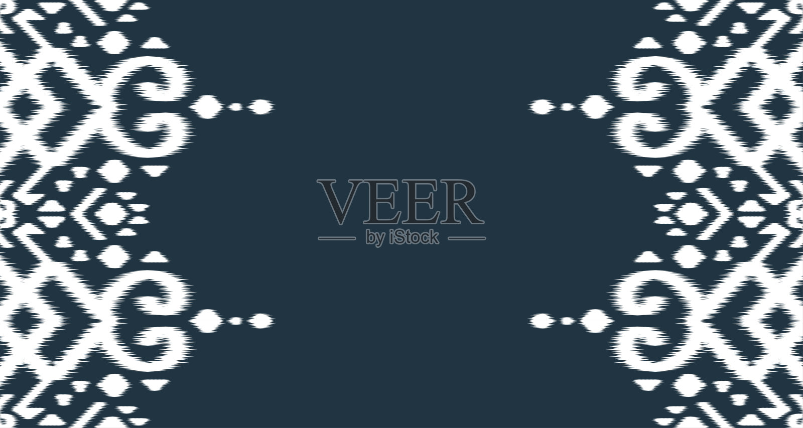 伊卡特无缝图案设计艺术装饰。部落垂直中的民族抽象几何图案。矢量插图EP.9插画图片素材