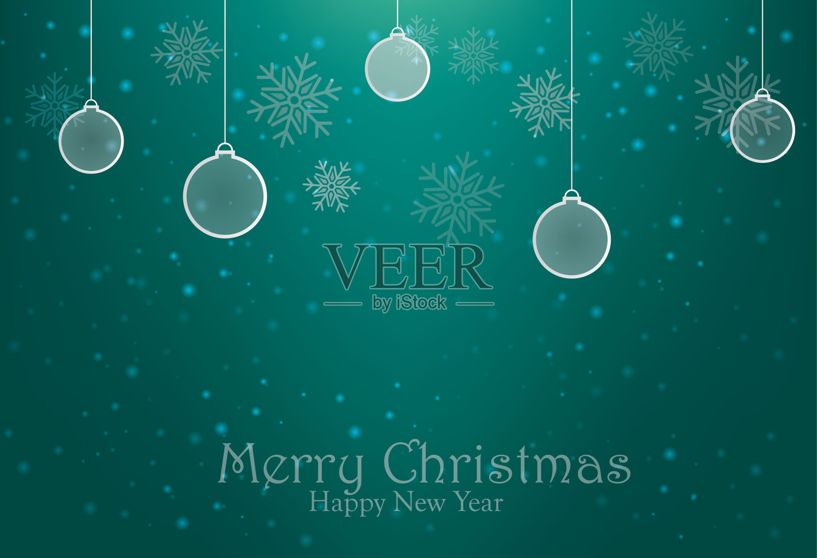 圣诞风景和新年祝福卡设计。设计模板素材