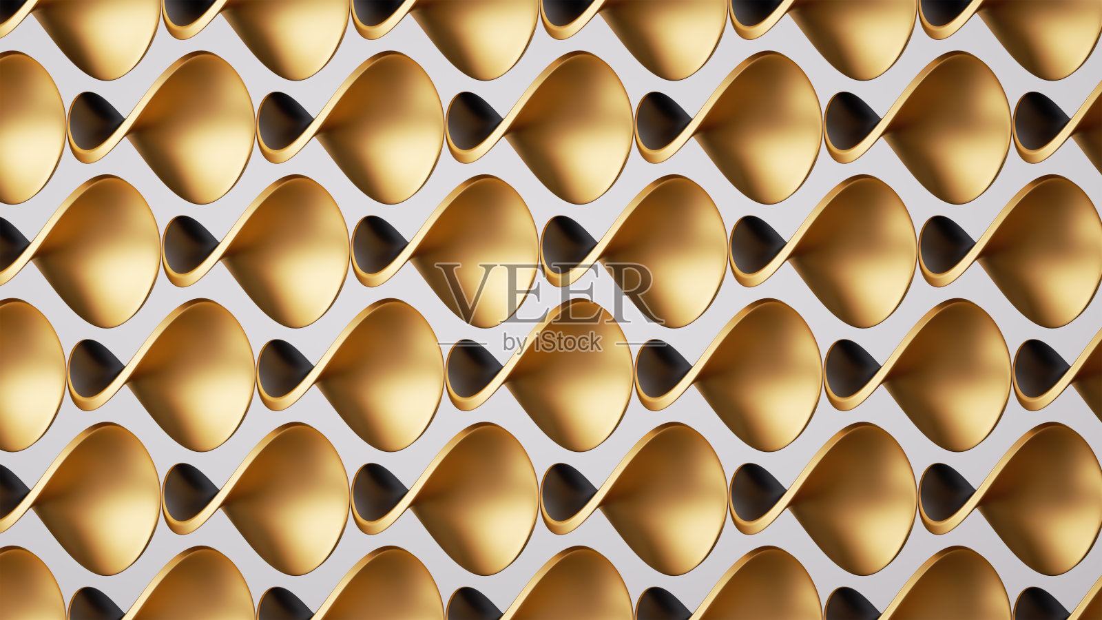 3d渲染，简单的几何背景，金色黑色扭曲形状的现代墙纸照片摄影图片