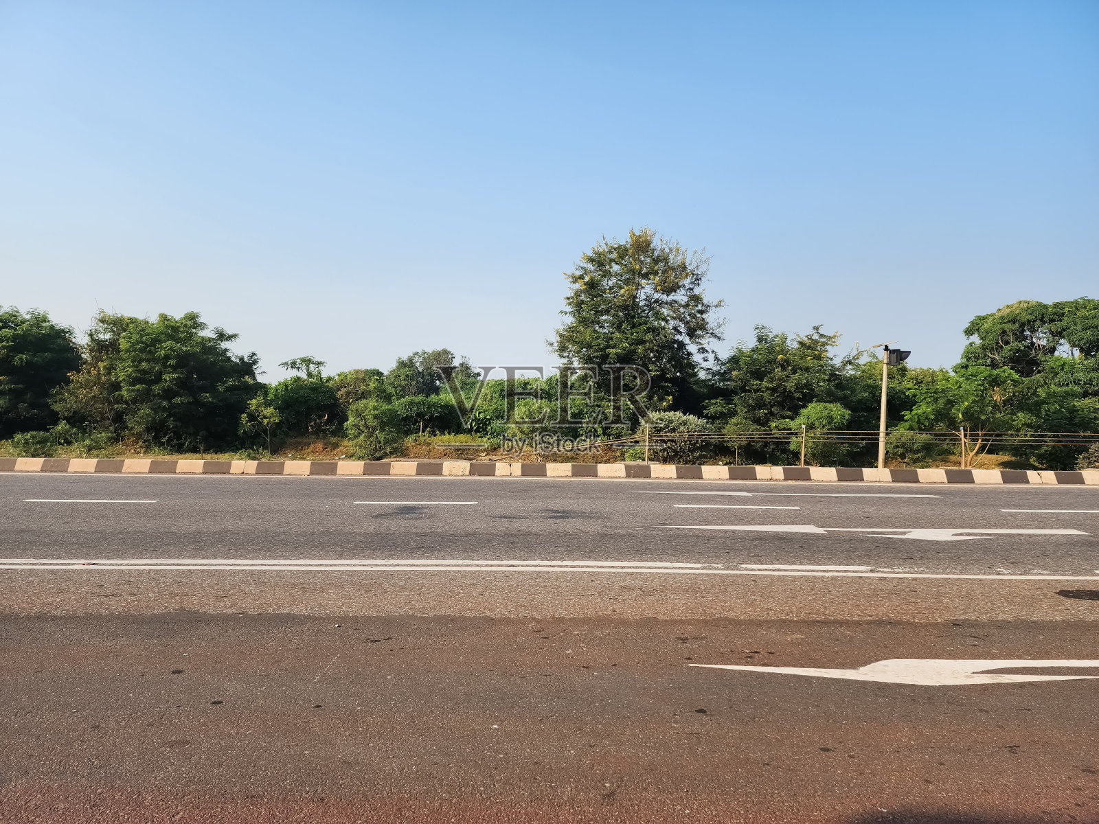 孤独的路有美丽的树照片摄影图片