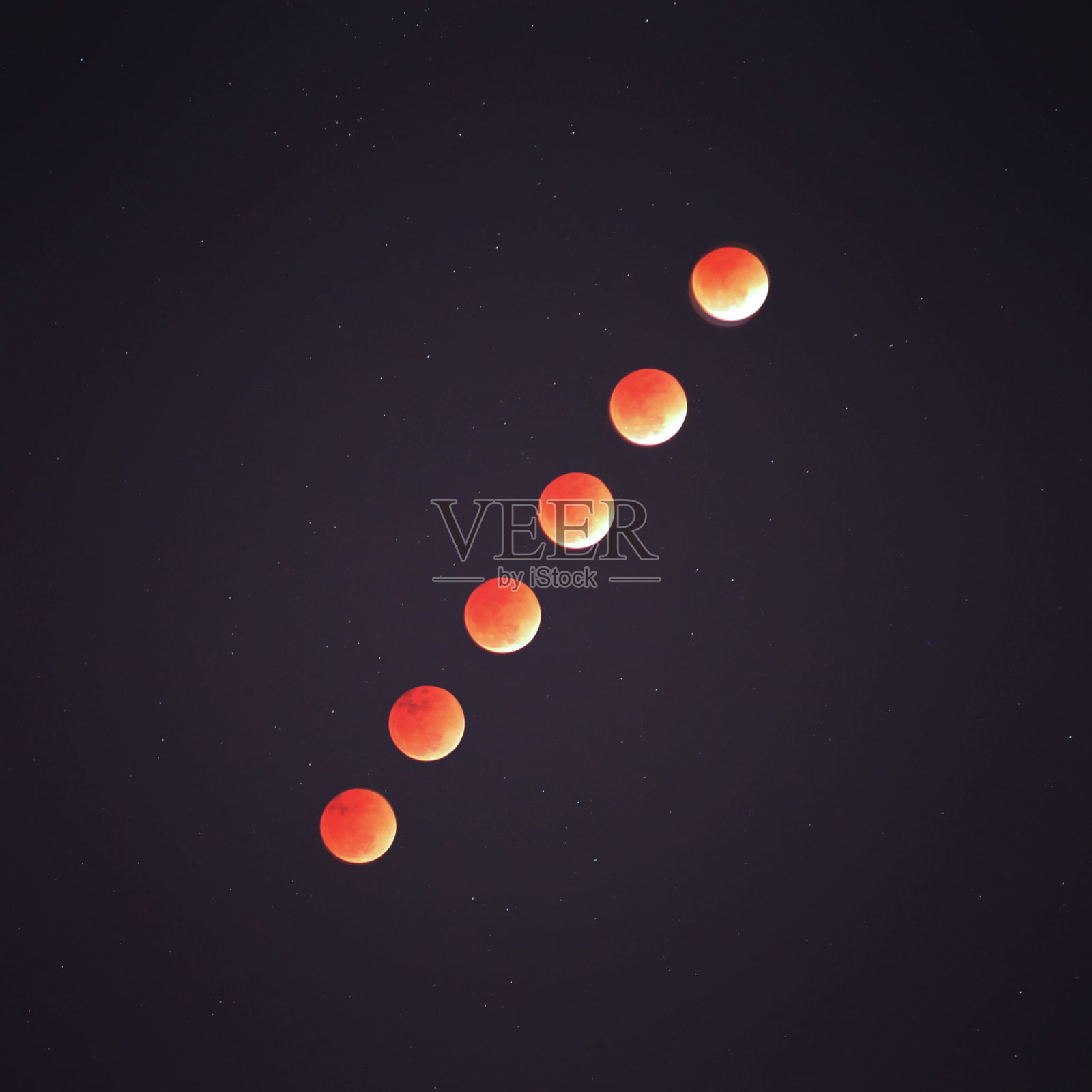 夜空中超级月相的景色照片摄影图片