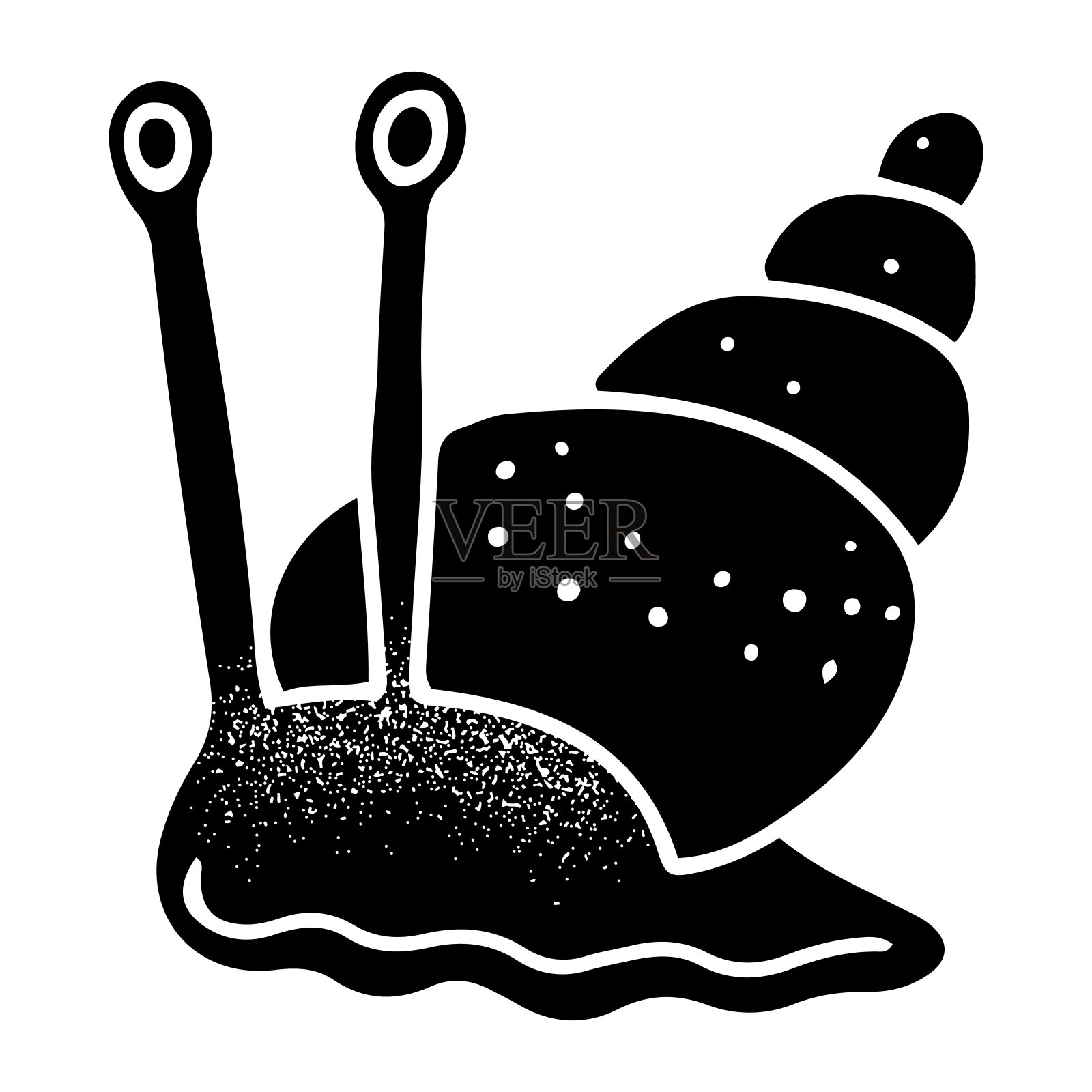 浮雕蜗牛插画图片素材