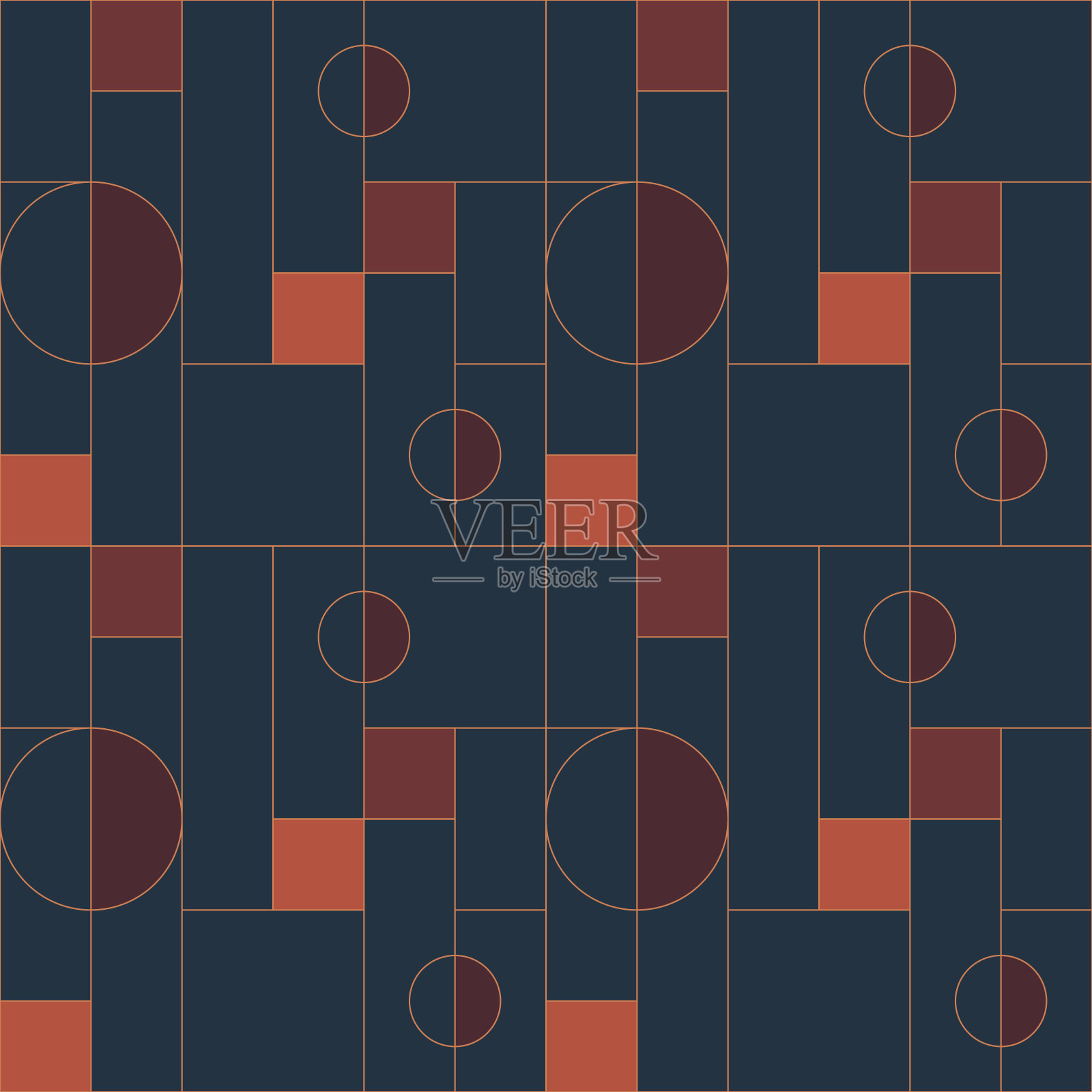 通用抽象无缝几何图案与简单的形式插画图片素材