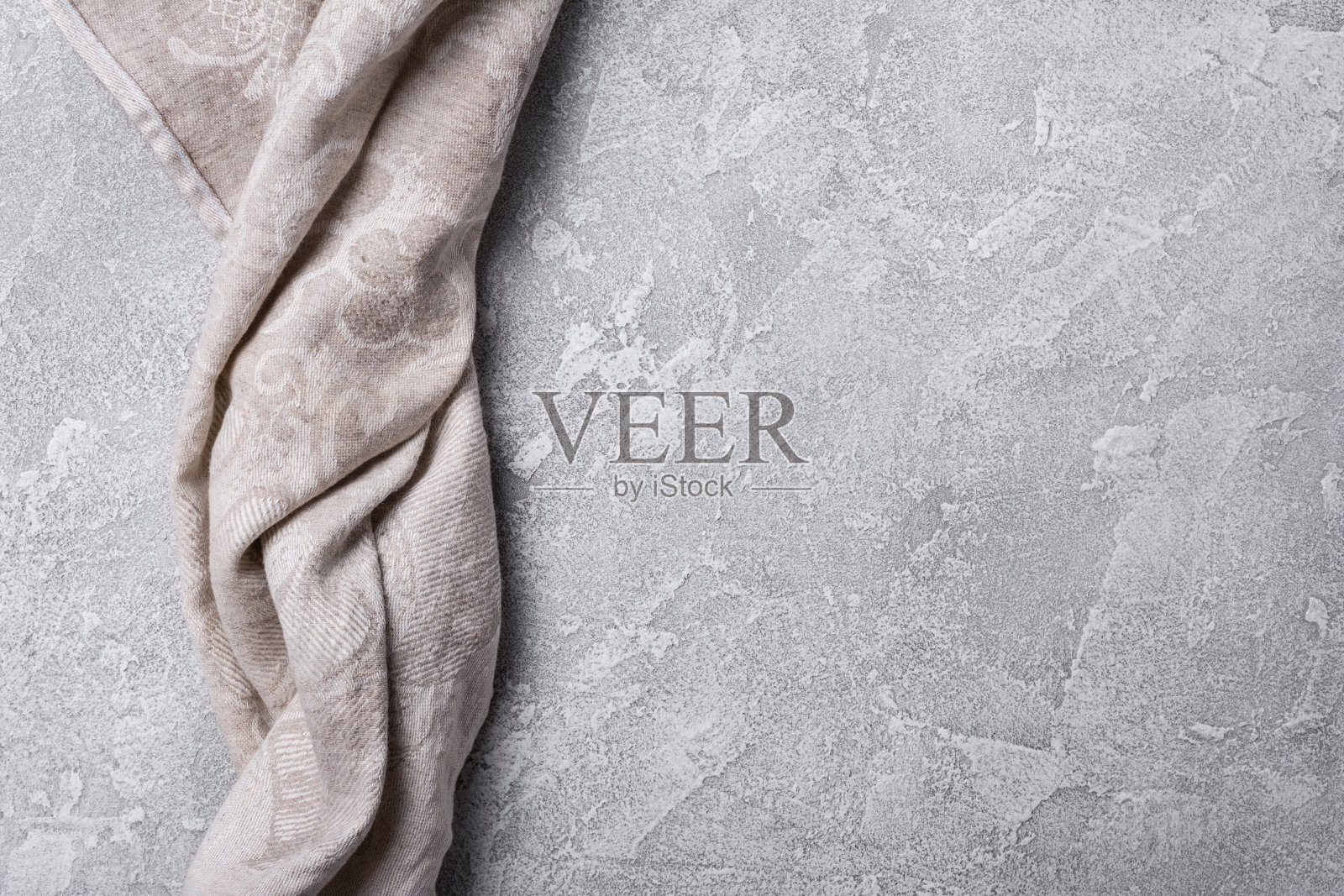 折叠的厨房毛巾或餐巾照片摄影图片