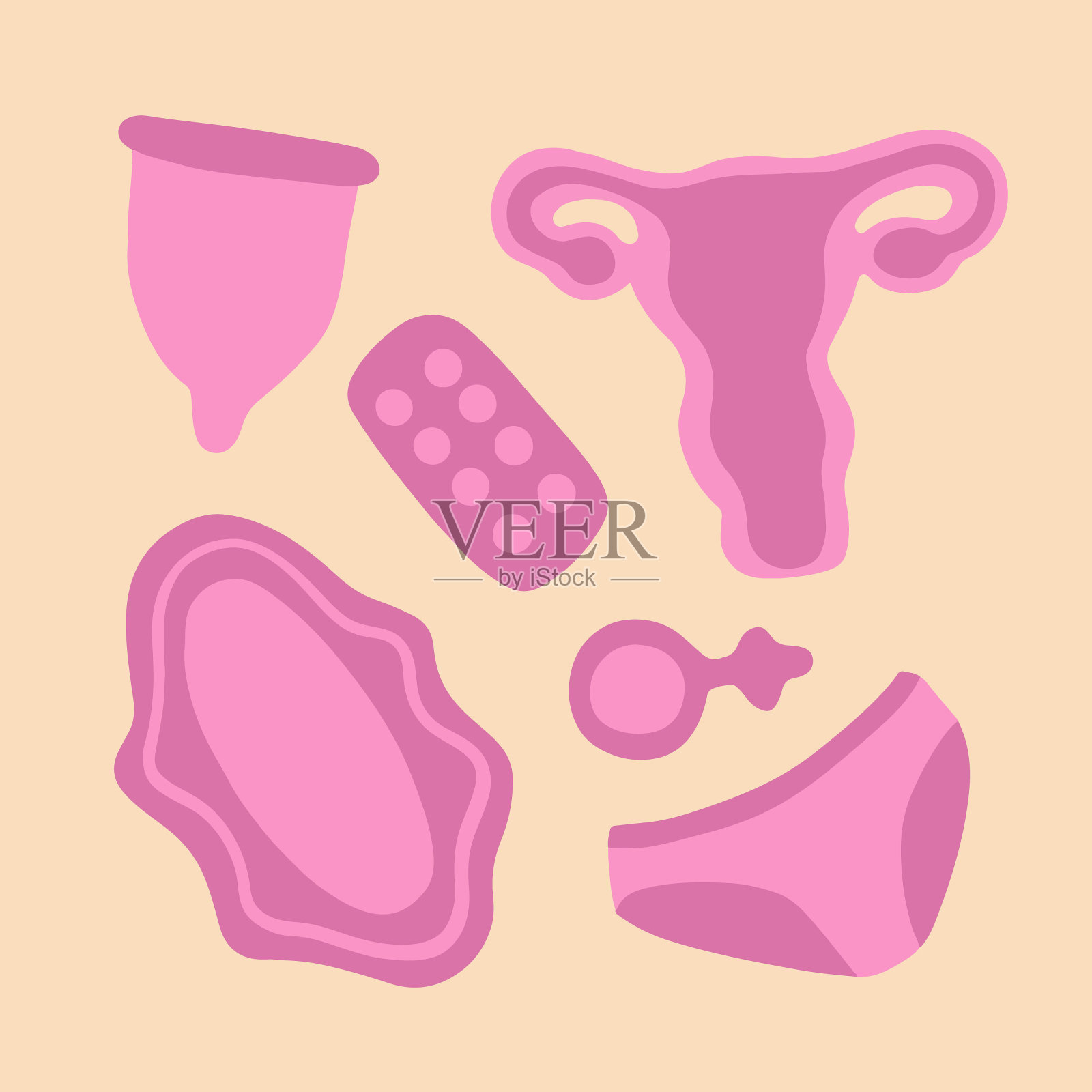 月经。插画图片素材