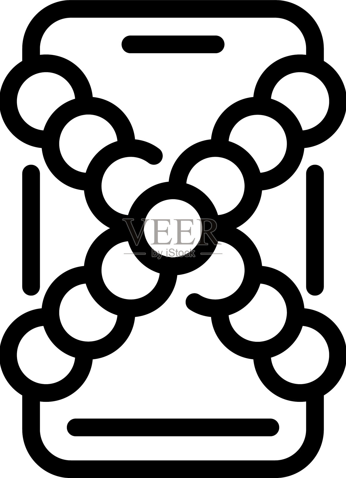 手机排毒图标概述数字排毒插画图片素材