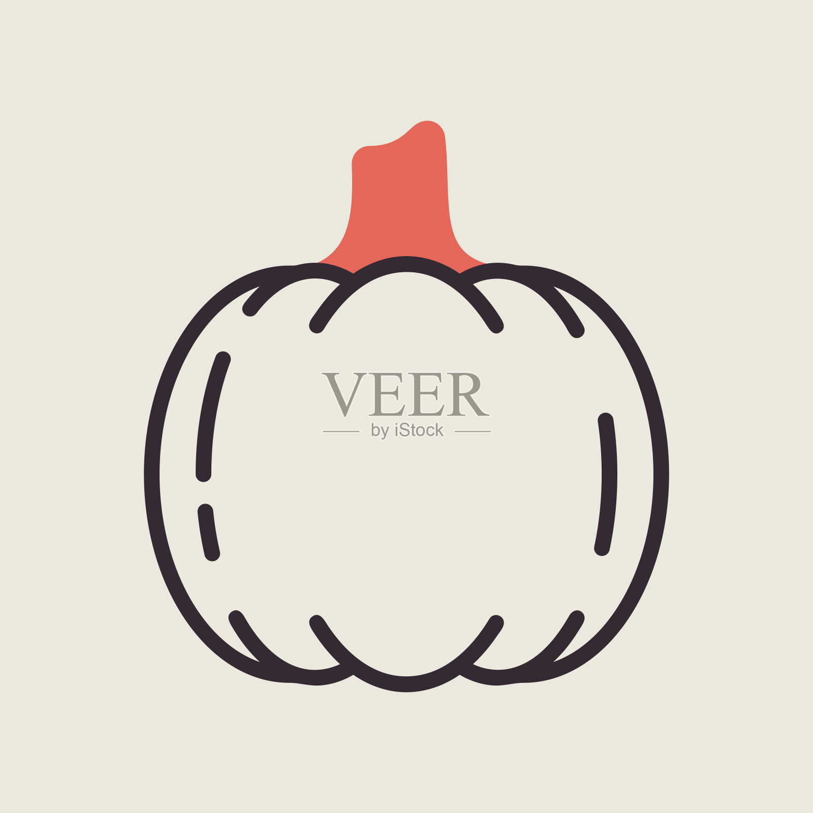 南瓜孤立矢量图标。蔬菜的迹象插画图片素材