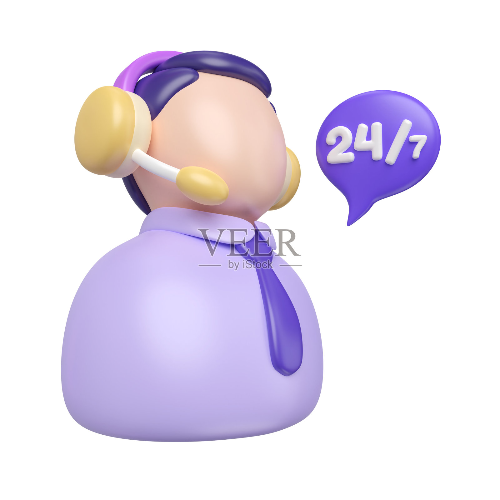 呼叫中心3D插图图标照片摄影图片