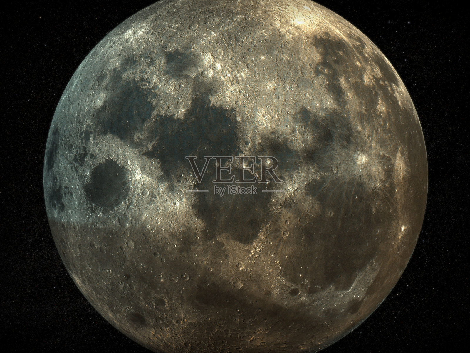 以星空为背景的月球特写照片摄影图片