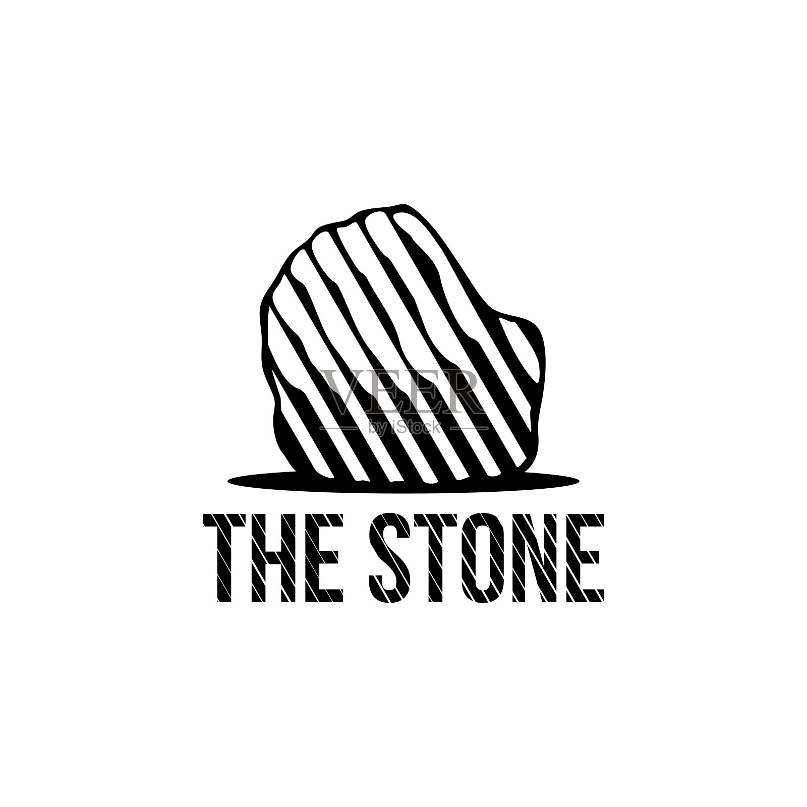 石头石头标志设计矢量插画图片素材