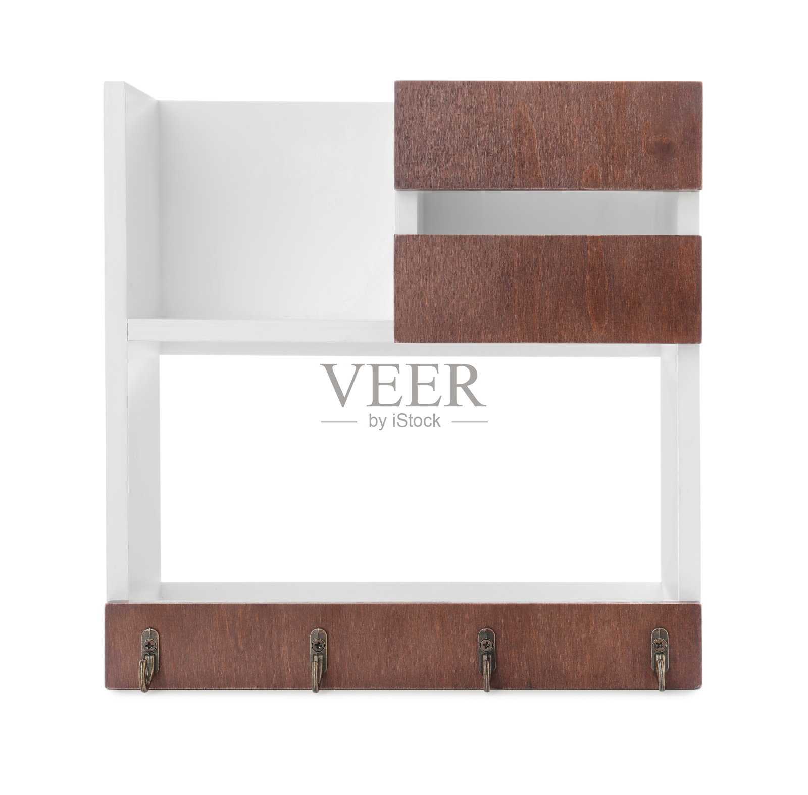 白色背景的钥匙时髦衣架照片摄影图片