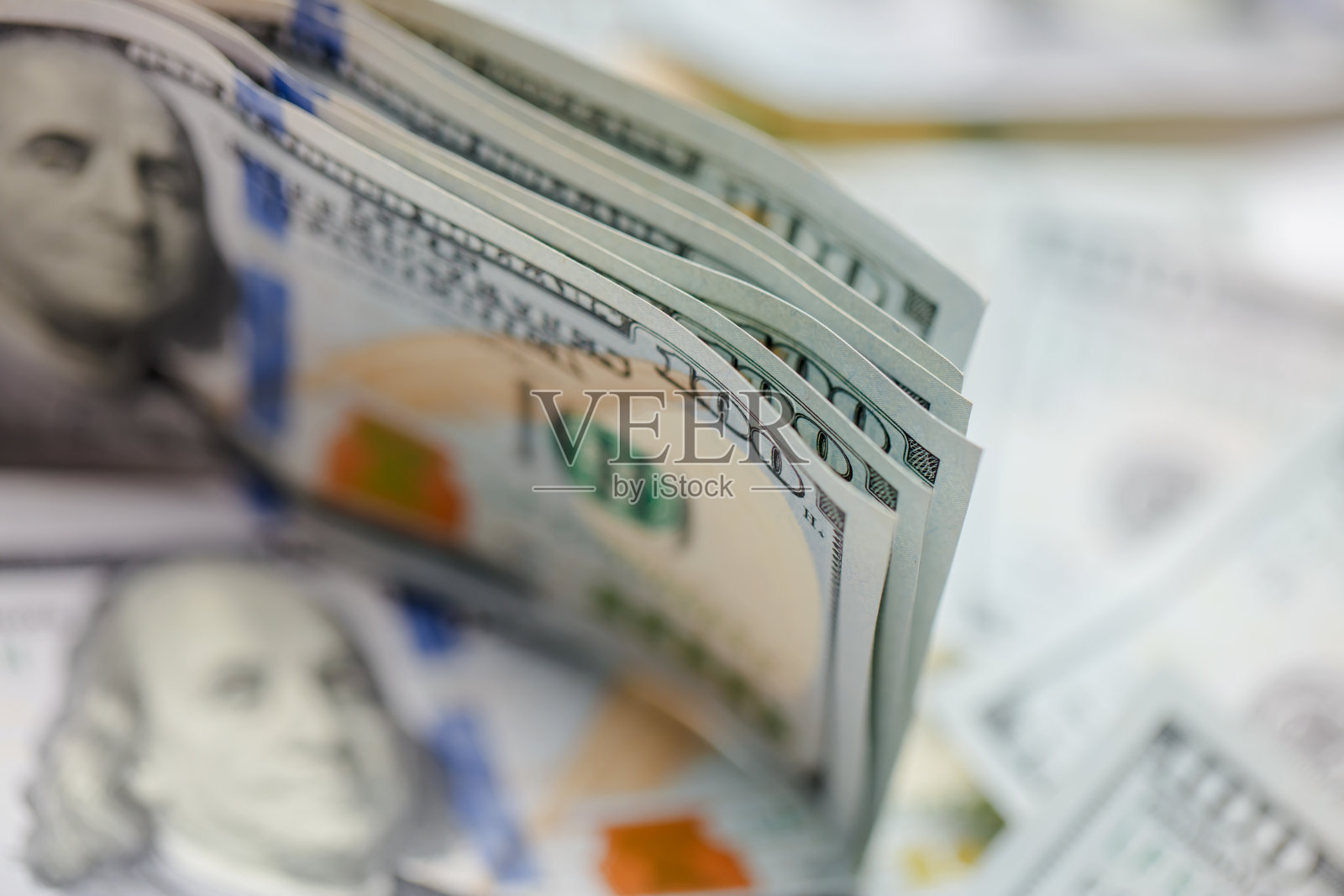 百元钞票特写照片摄影图片