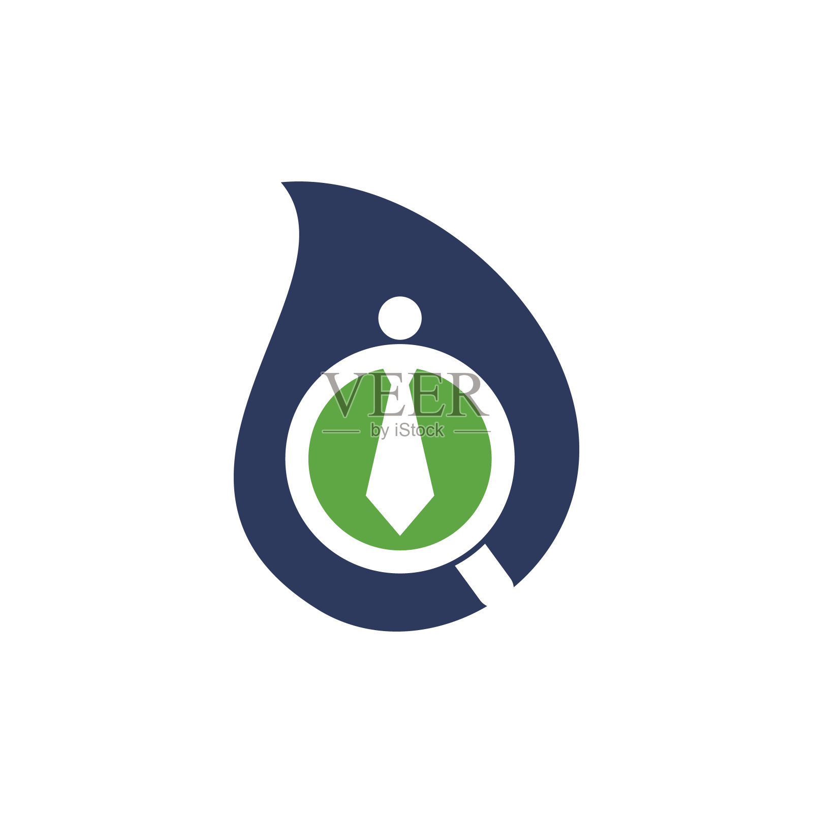 工作掉落形状概念标志设计矢量。插画图片素材