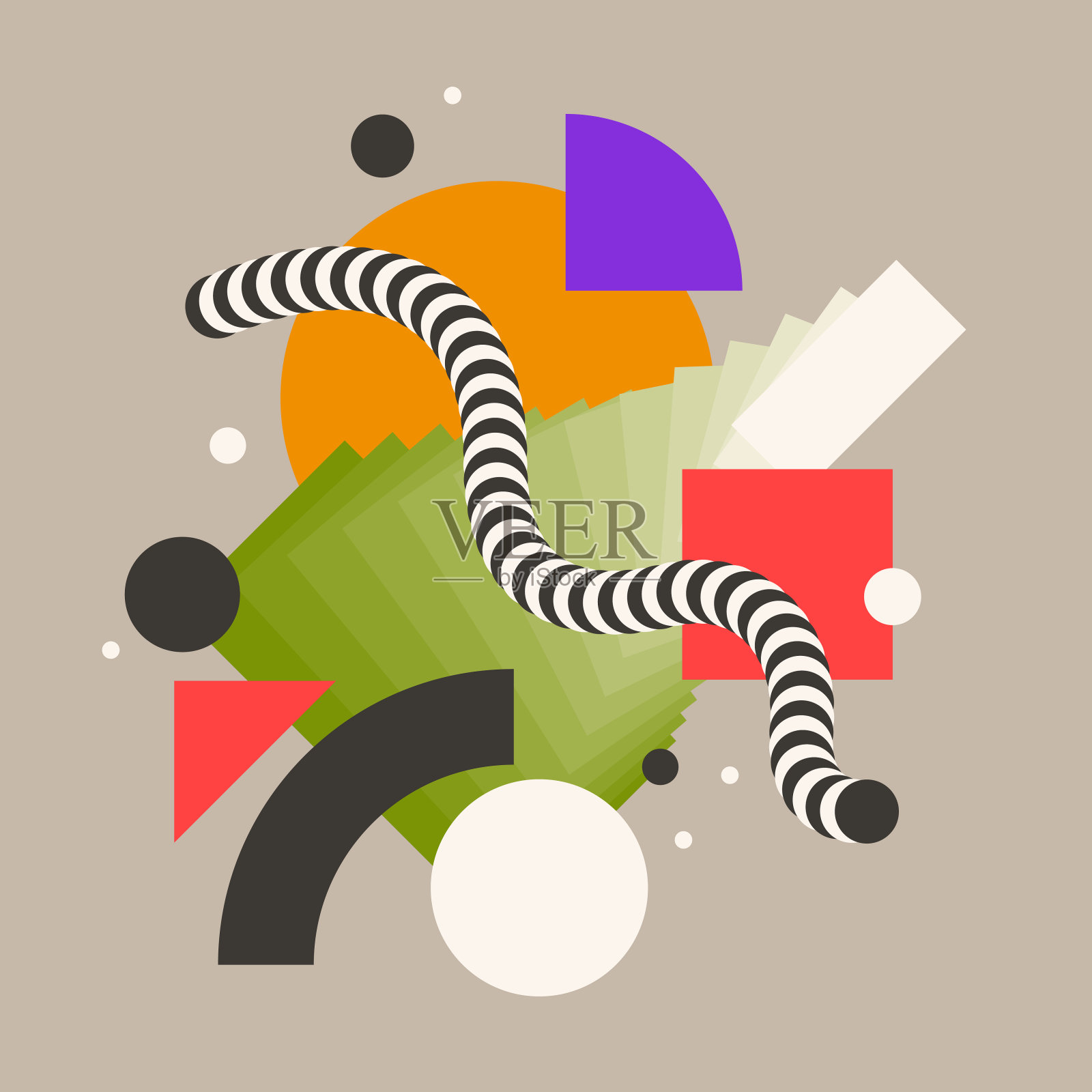 几何形状的合成。抽象的设计背景。时髦时髦的图形插画图片素材