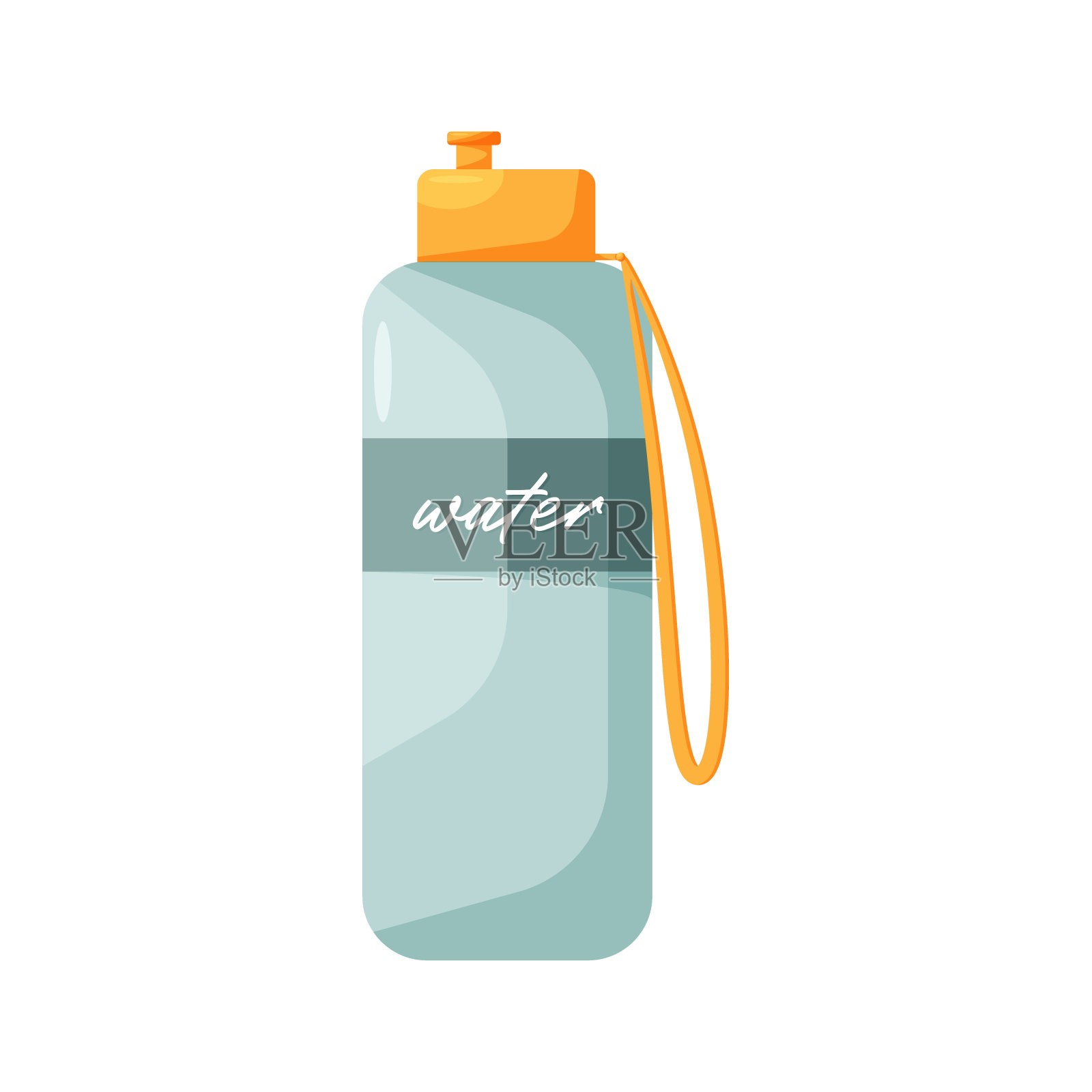 运动水瓶插画图片素材