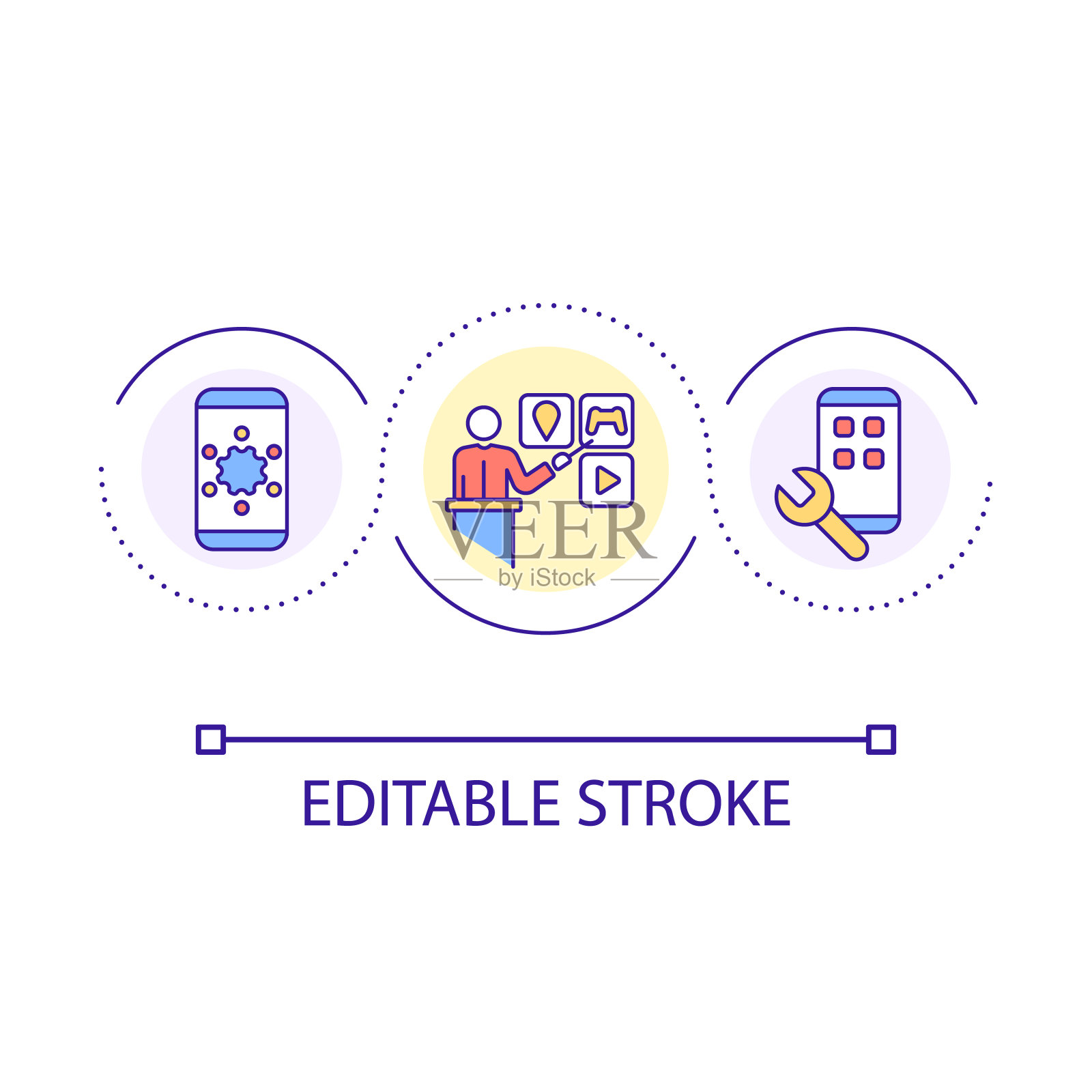 引入数字产品循环概念图标图标素材