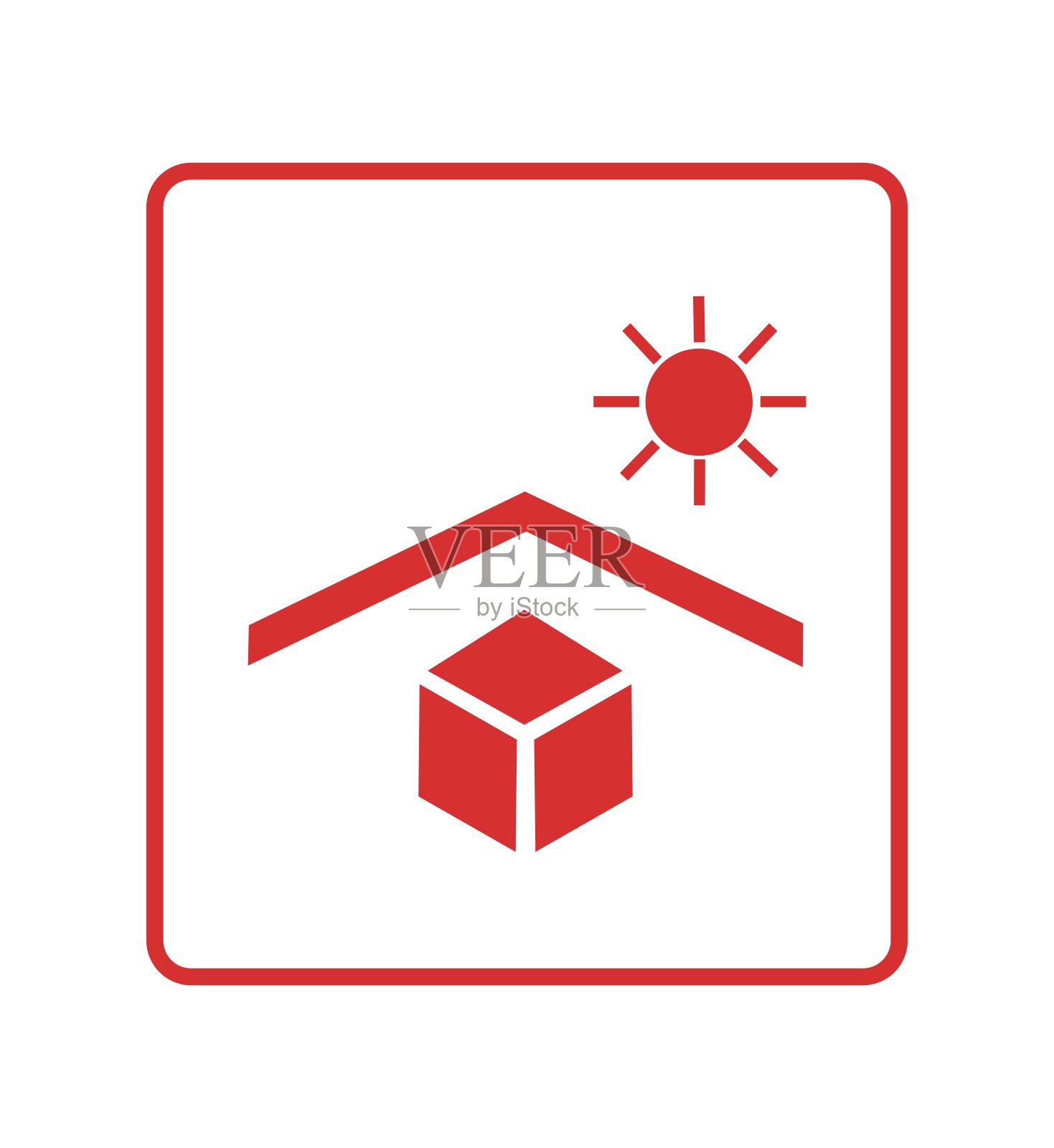 远离热图标。插画图片素材