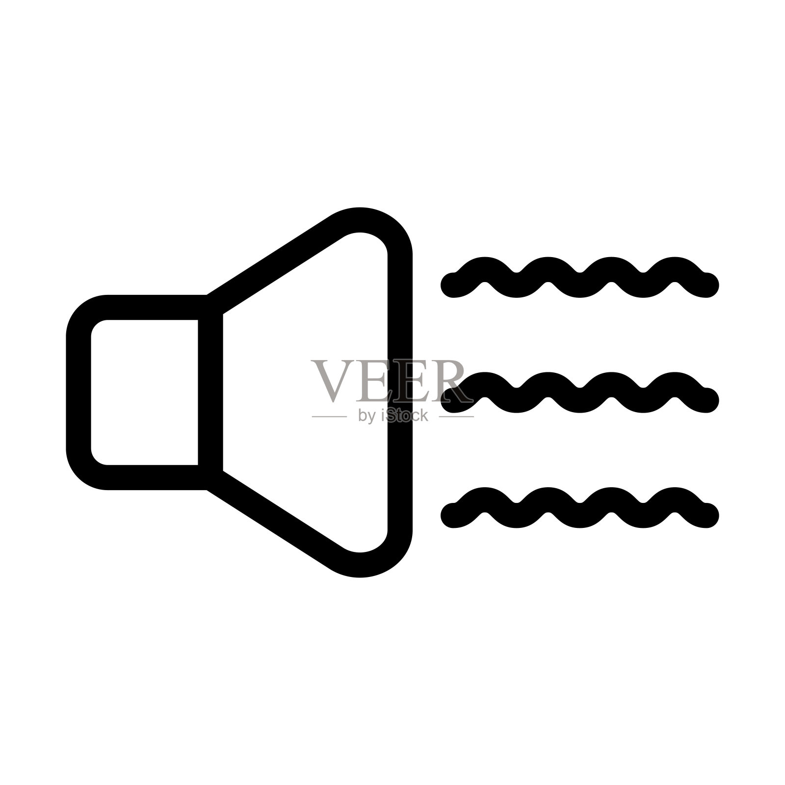 音频波粗线图标设计元素图片