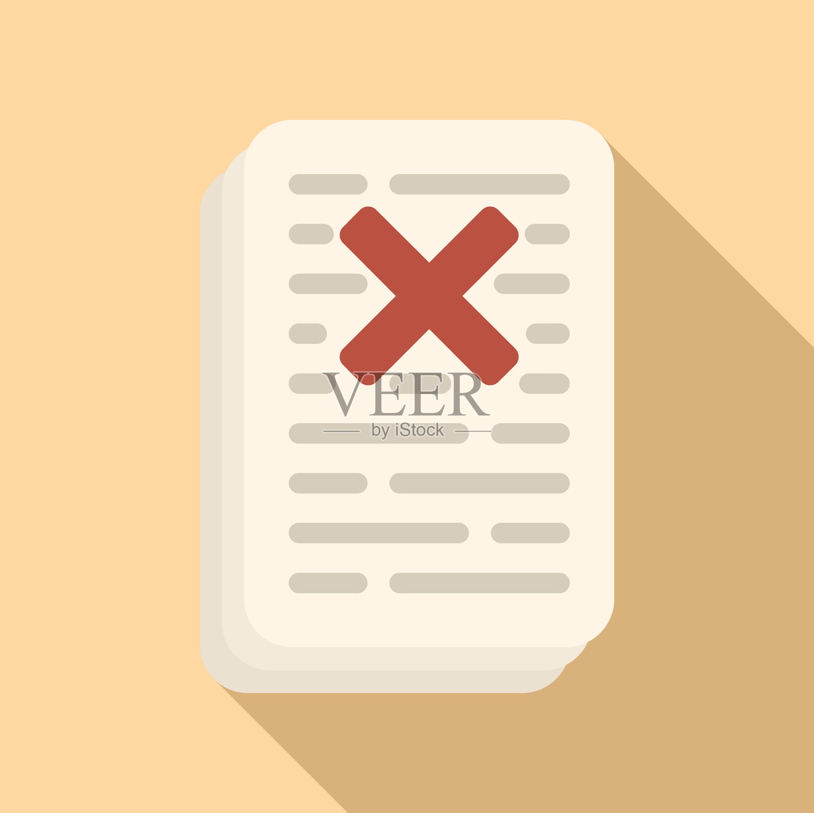 失败不喜欢图标扁平的社交媒体插画图片素材