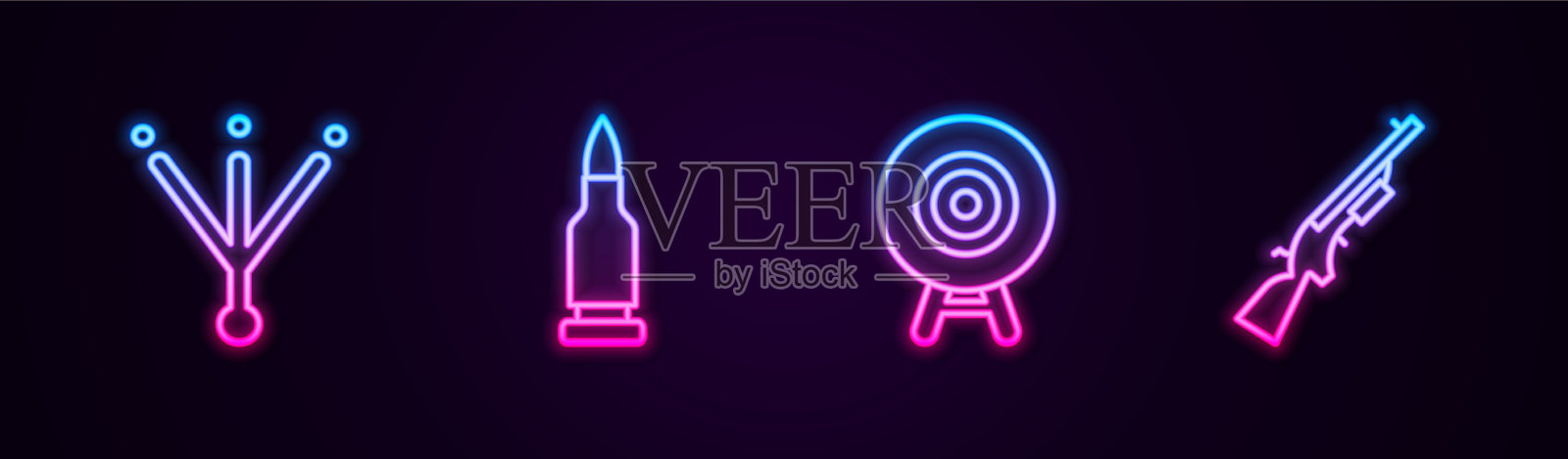 设定线鸟足迹子弹目标运动和插画图片素材