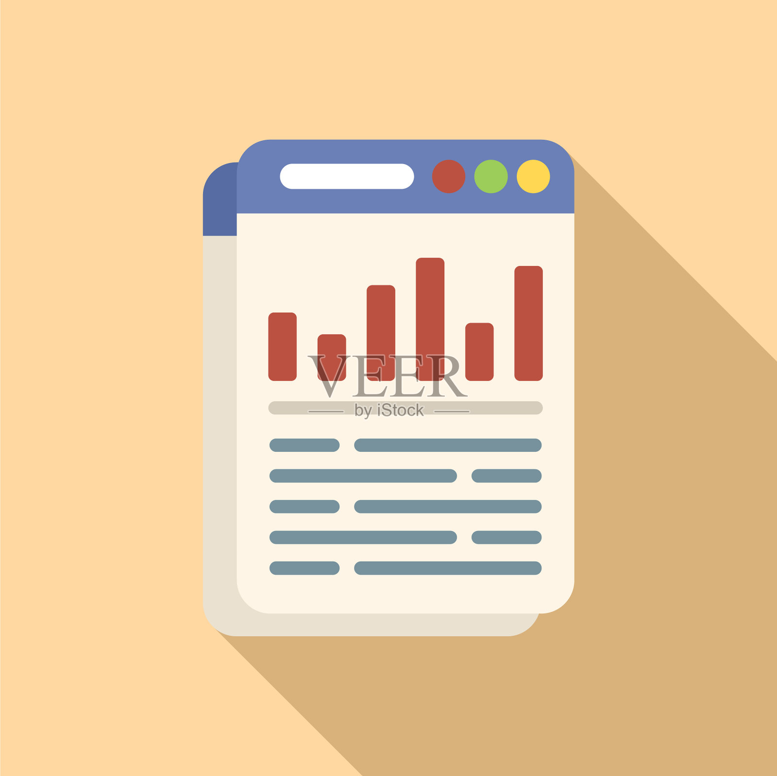 网图图标平坦市场目标插画图片素材