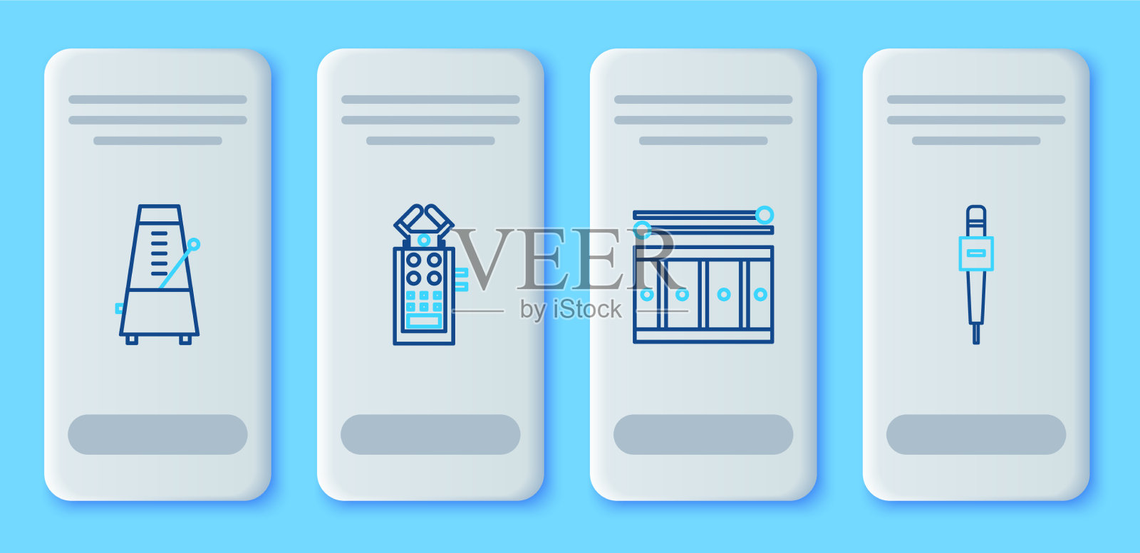 用鼓棒设置线路麦克风鼓图标素材