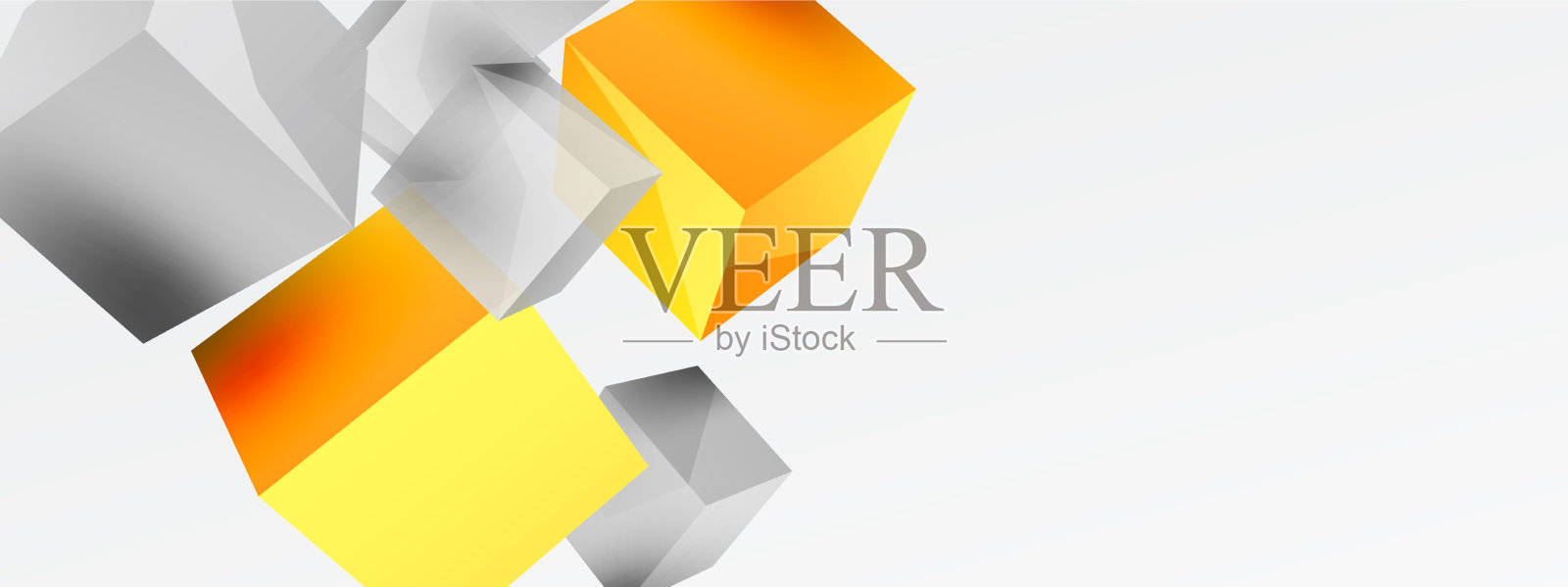 3d立方体抽象背景组成插画图片素材