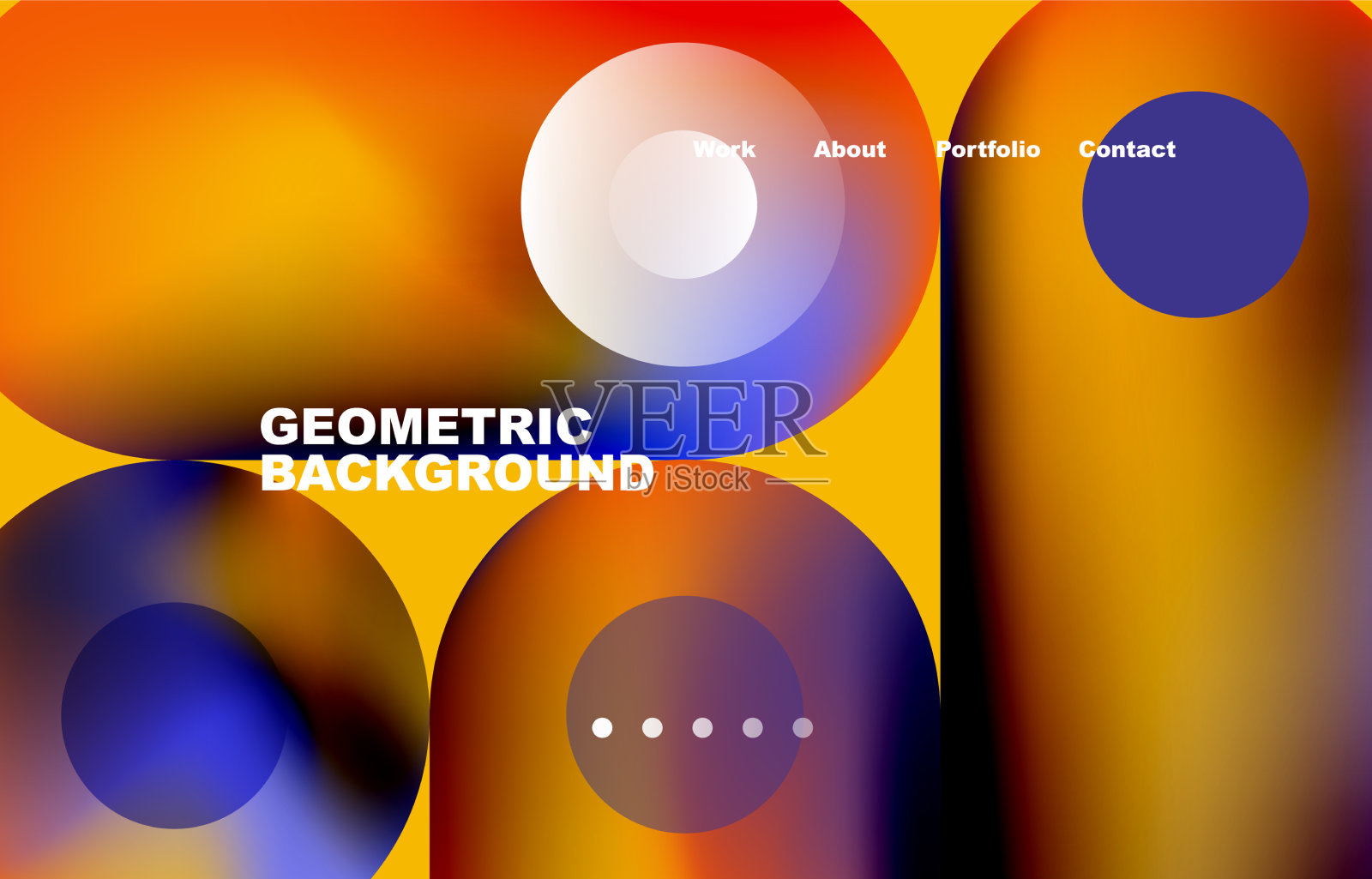 网站登陆页面抽象几何背景插画图片素材