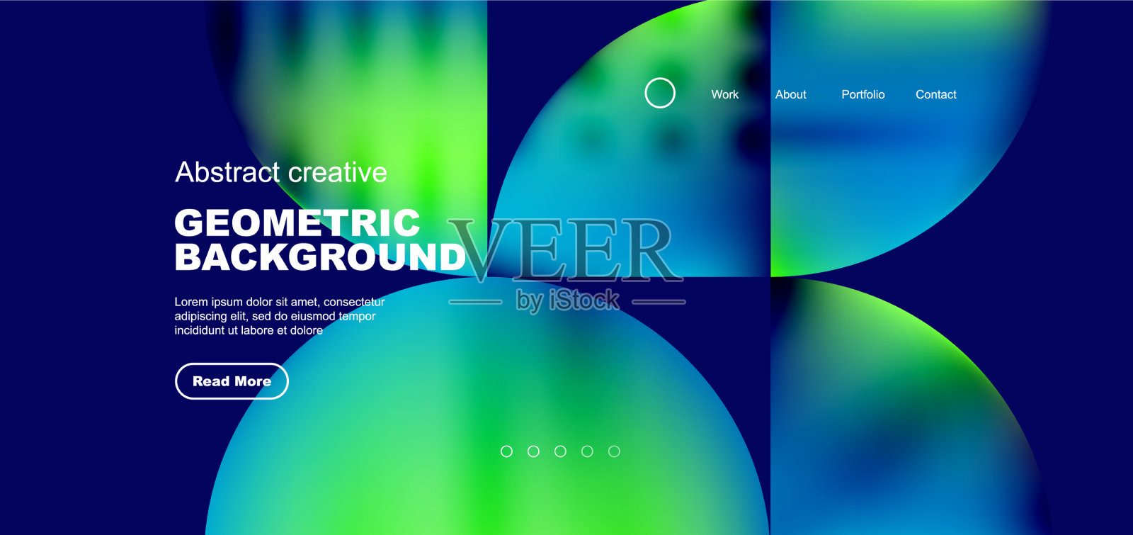 圆形抽象背景与流体梯度插画图片素材