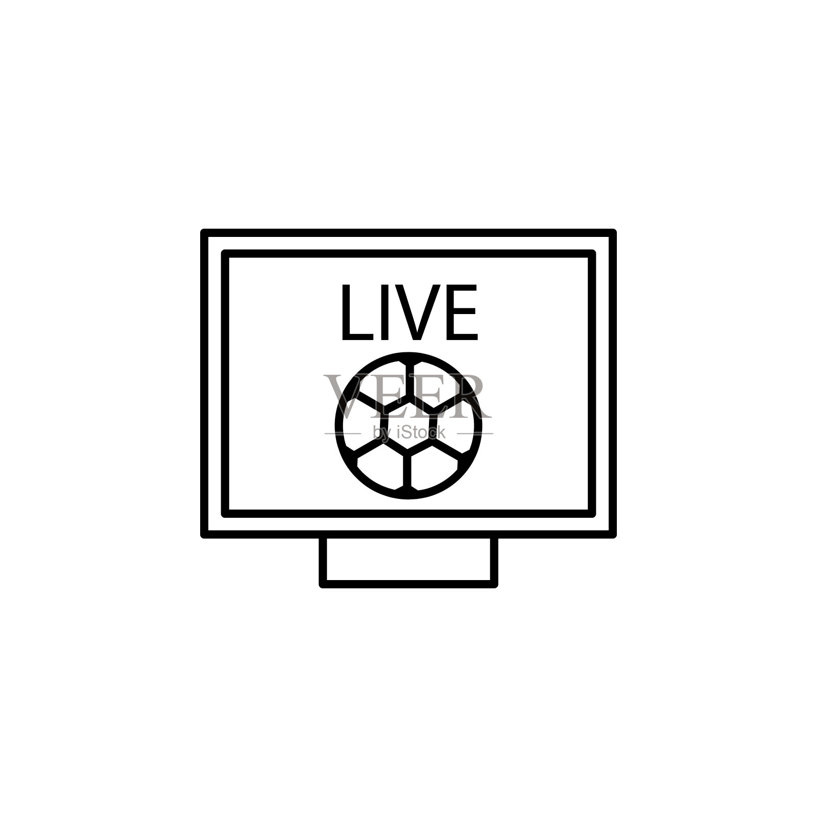 点足球图标说明在白色背景插画图片素材