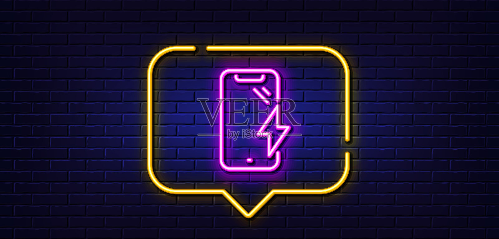 智能手机充电线图标手机充电标志插画图片素材