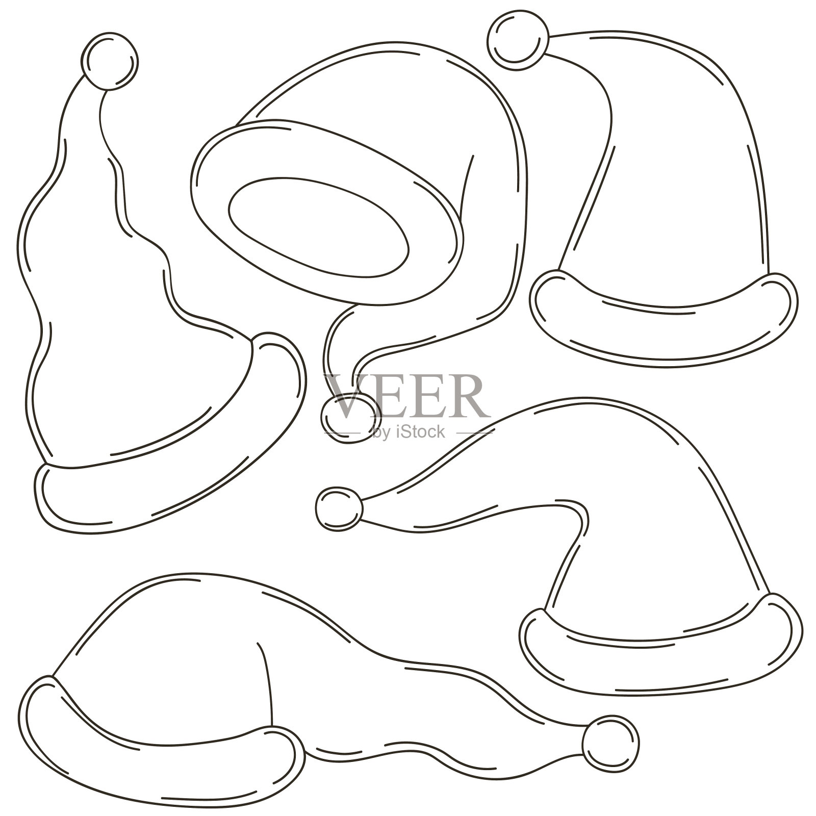 用侏儒给圣诞插画上色插画图片素材