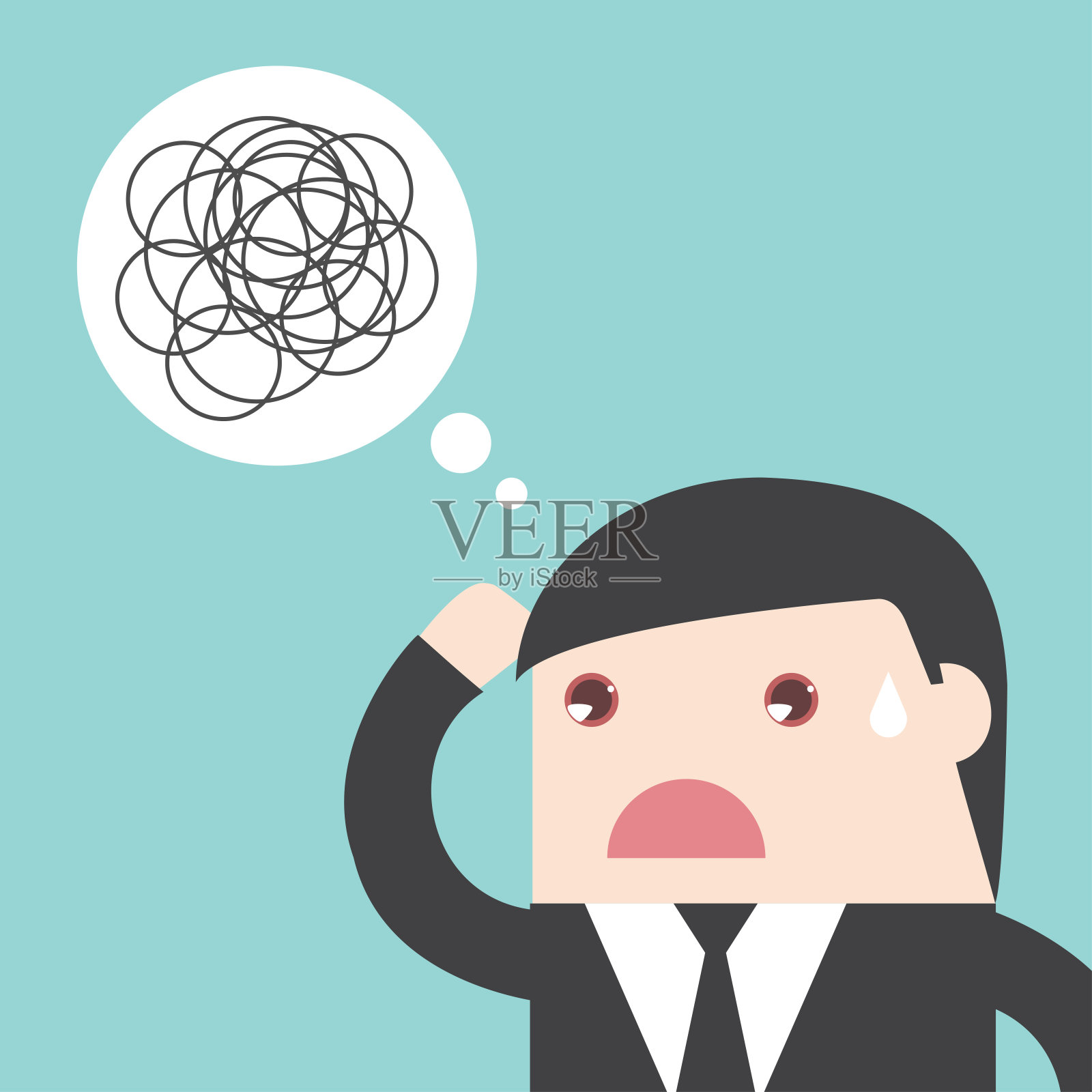 不理解的商人插画图片素材