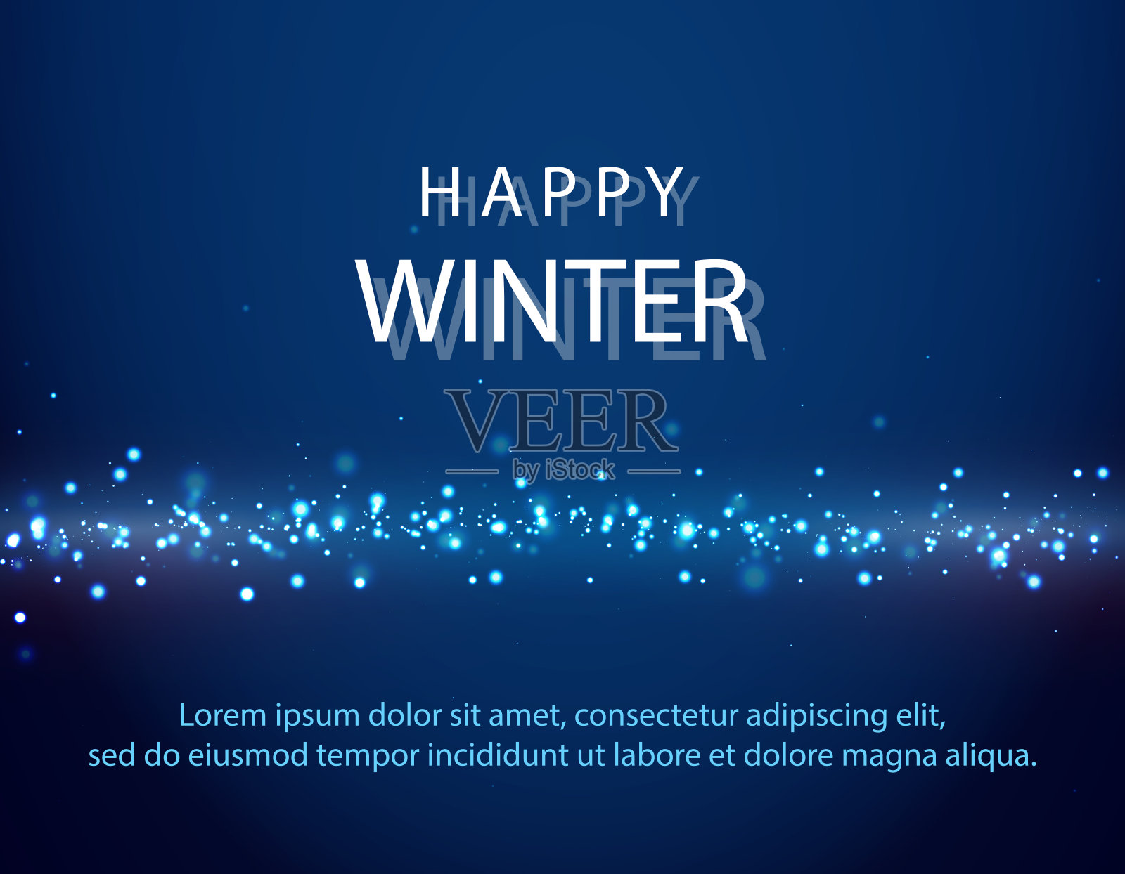 快乐的冬天，飘着雪花设计模板素材