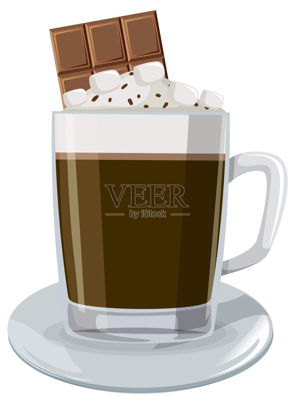 热巧克力加鲜奶油设计元素图片