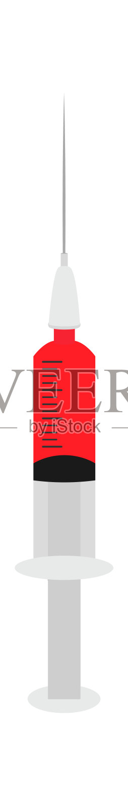 医用注射器医学图标。矢量图插画图片素材